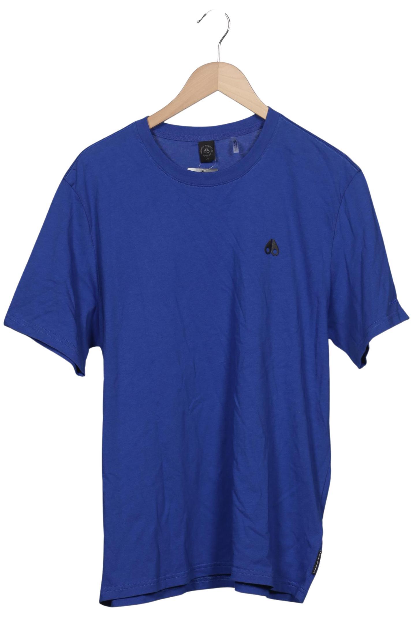 Moose Knuckles Herren T-Shirt, blau, Gr. 52