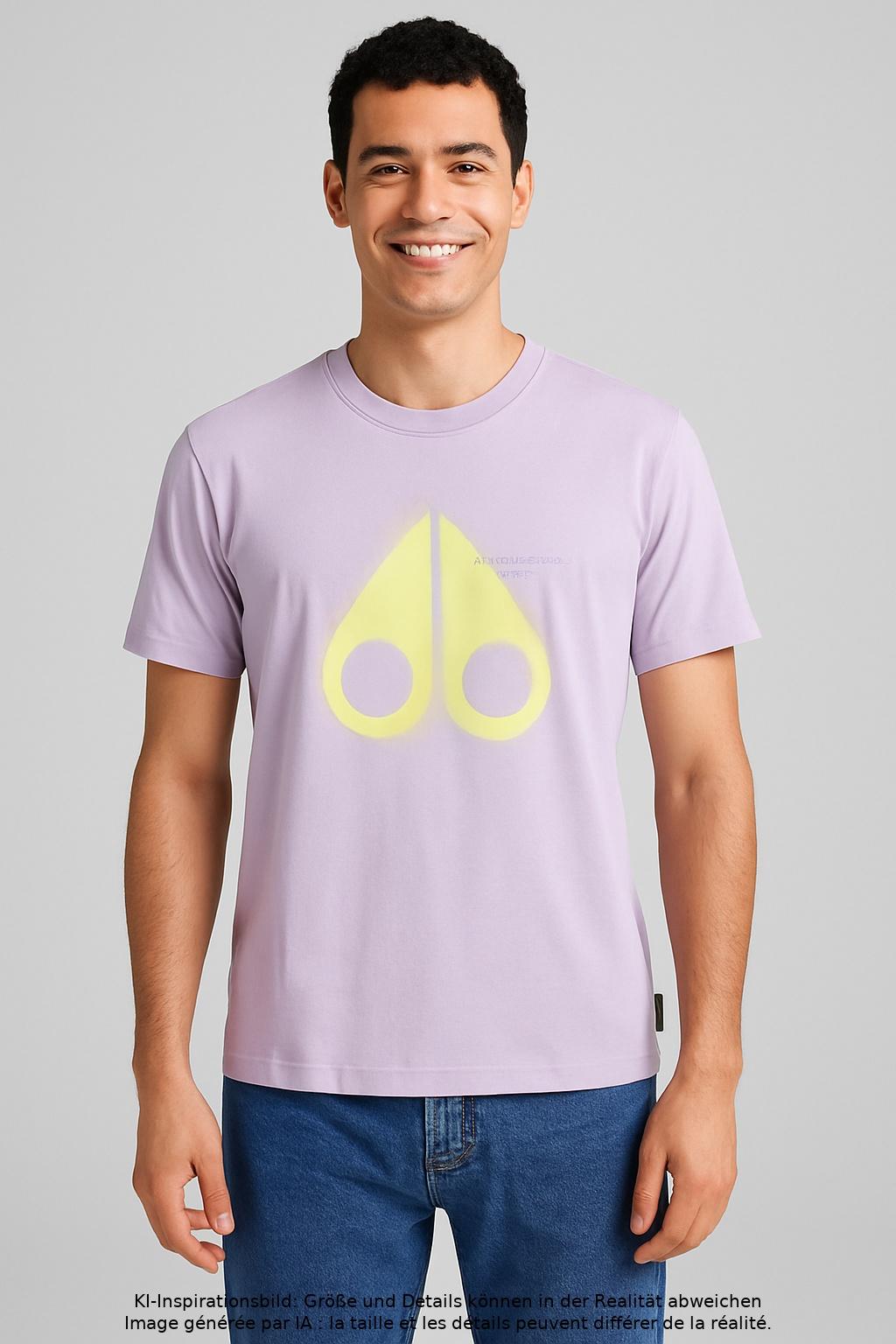 Moose Knuckles Herren T-Shirt, flieder, Gr. 48