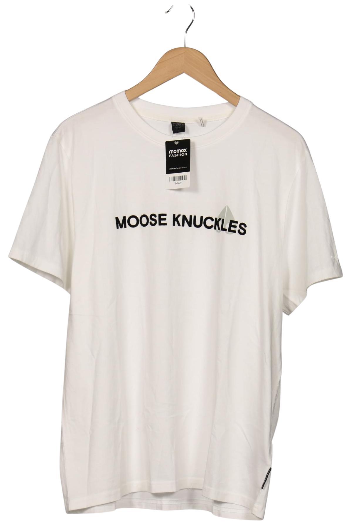 Moose Knuckles Herren T-Shirt, weiß, Gr. 52