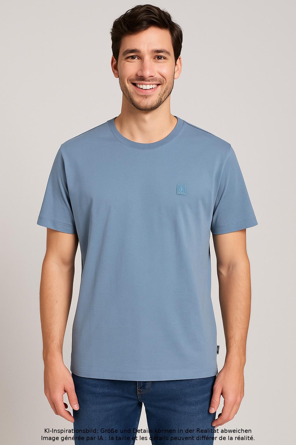 Moose Knuckles Herren T-Shirt, hellblau, Gr. 54