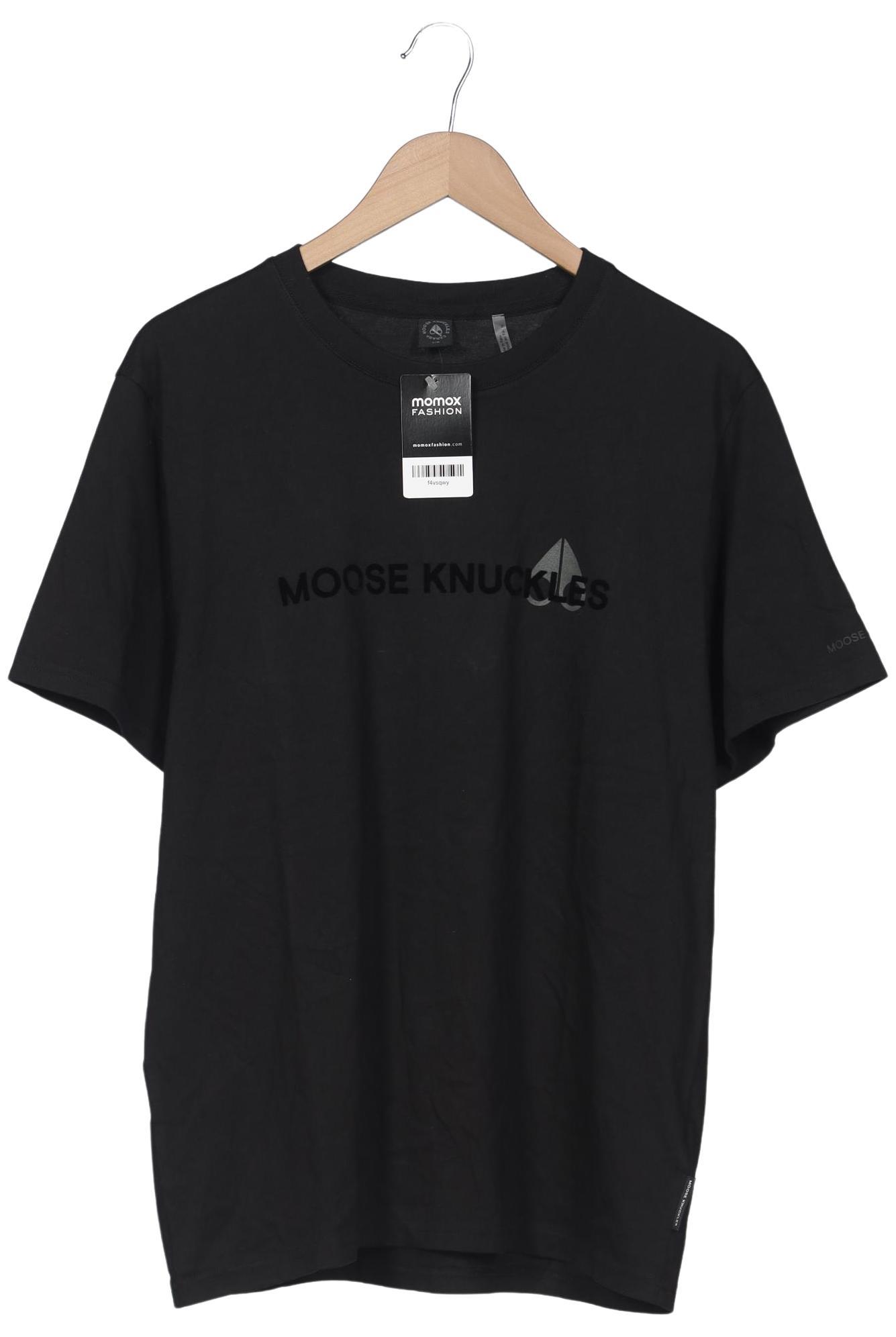 Moose Knuckles Herren T-Shirt, schwarz, Gr. 52
