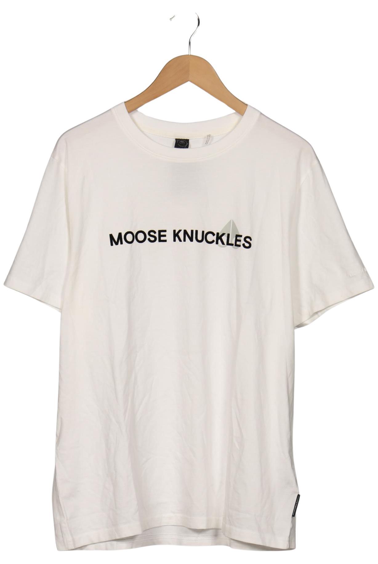 Moose Knuckles Herren T-Shirt, weiß, Gr. 54