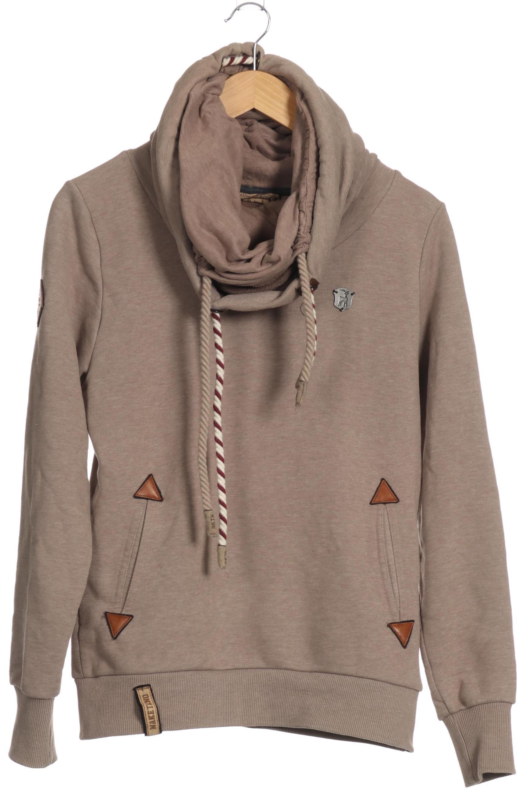 Naketano Damen Kapuzenpullover, braun, Gr.