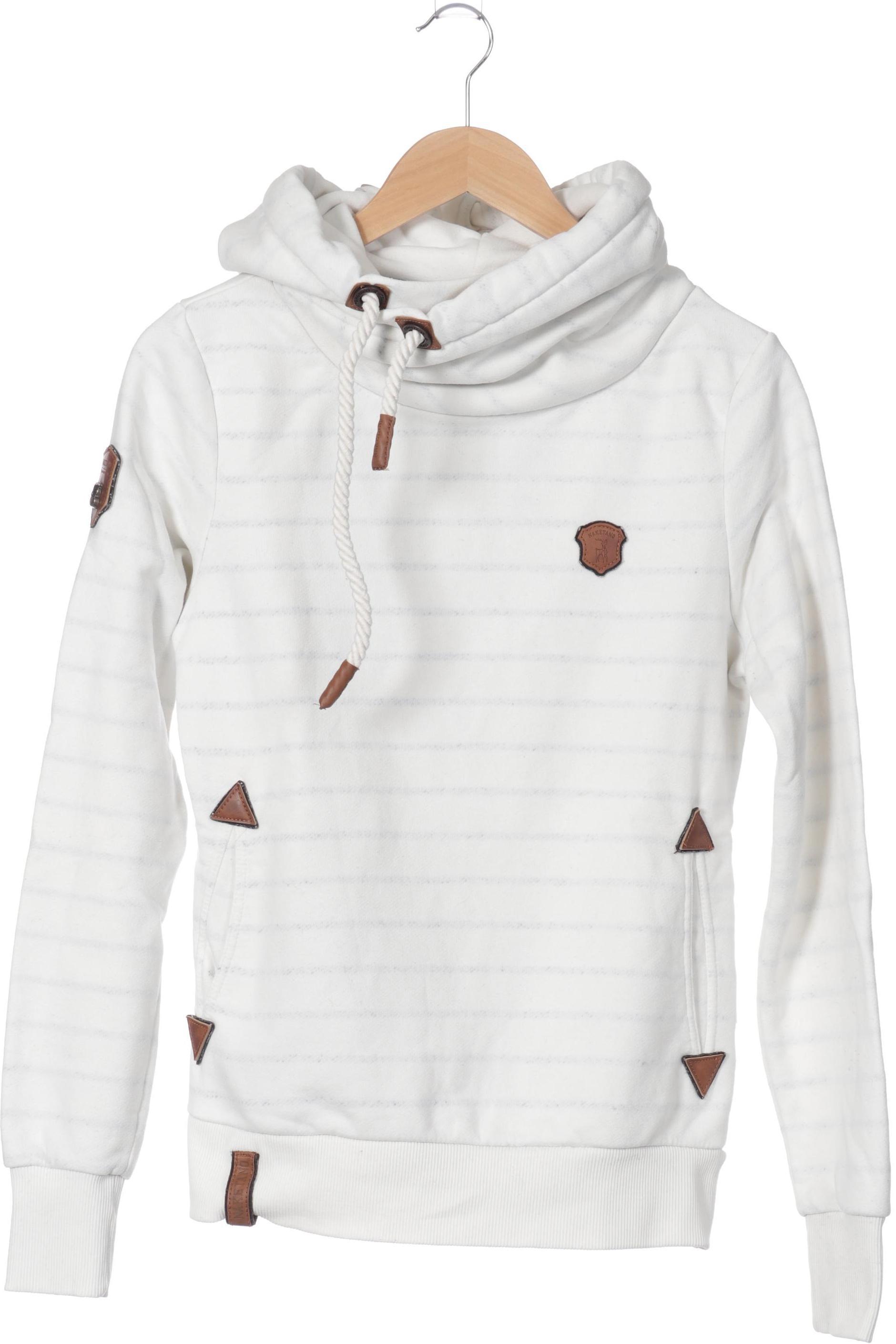 Naketano Damen Kapuzenpullover, weiß, Gr.