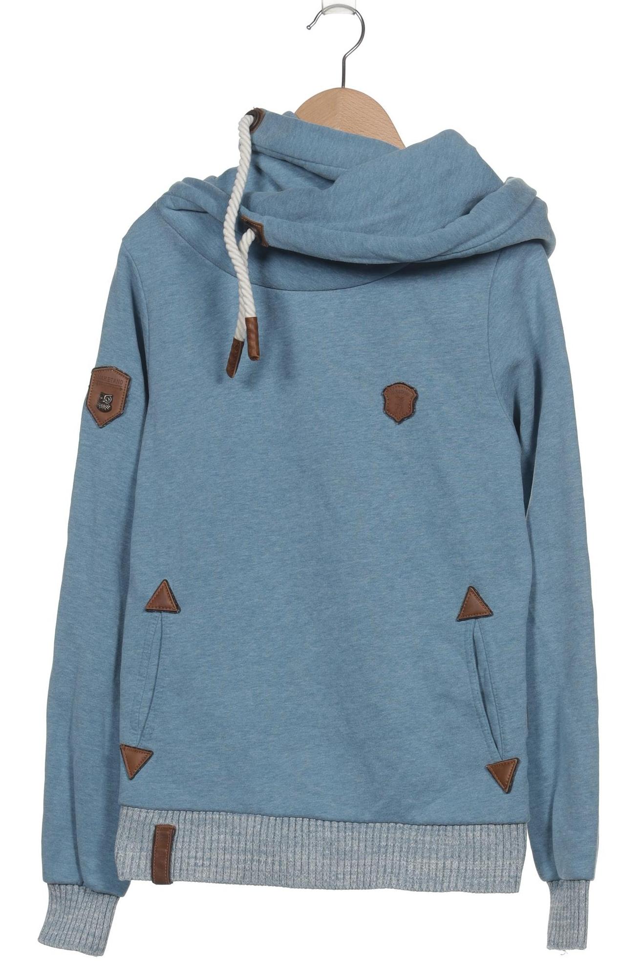 Naketano Damen Kapuzenpullover, blau, Gr. 36