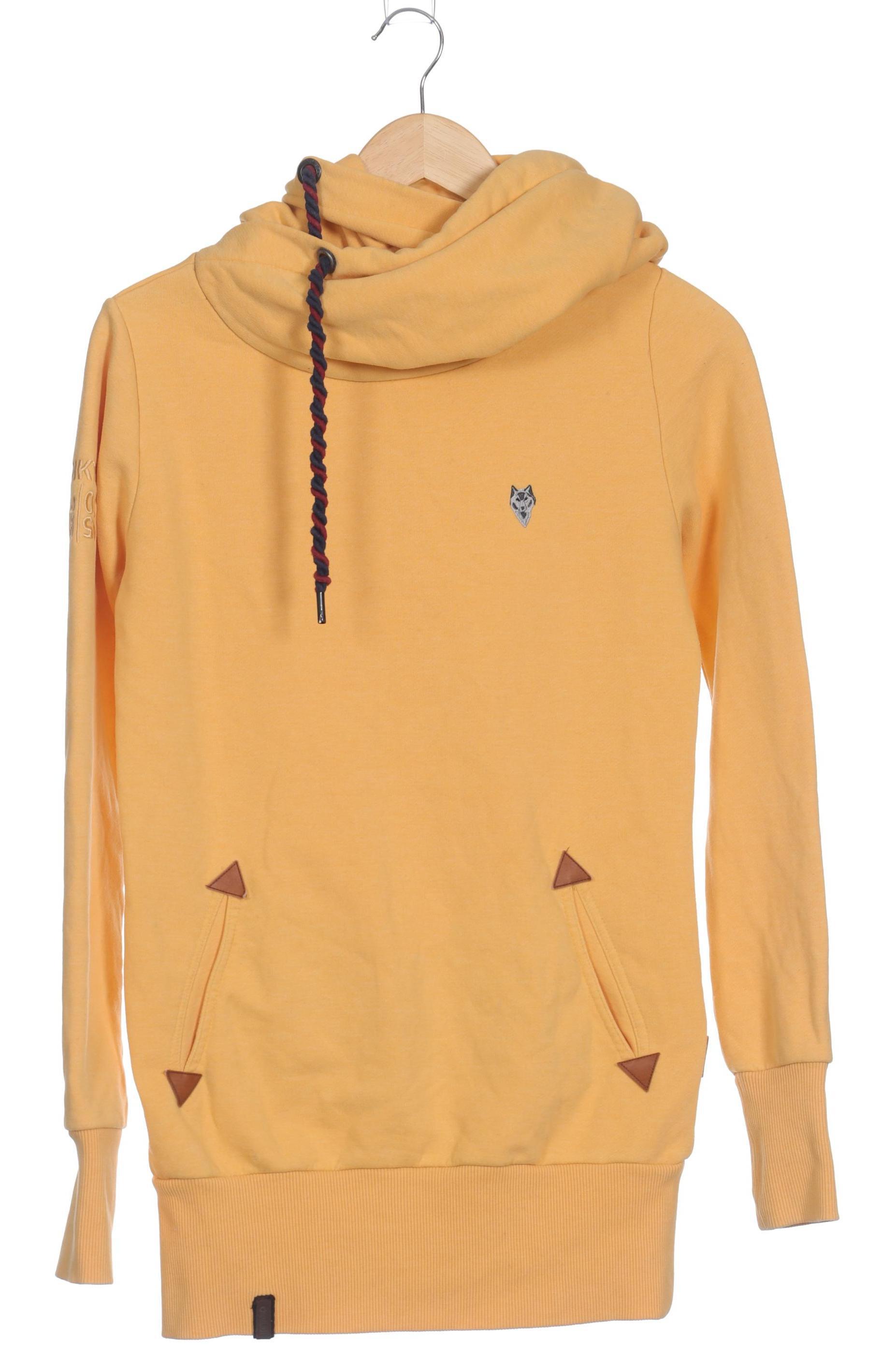 Naketano Damen Kapuzenpullover, gelb, Gr.