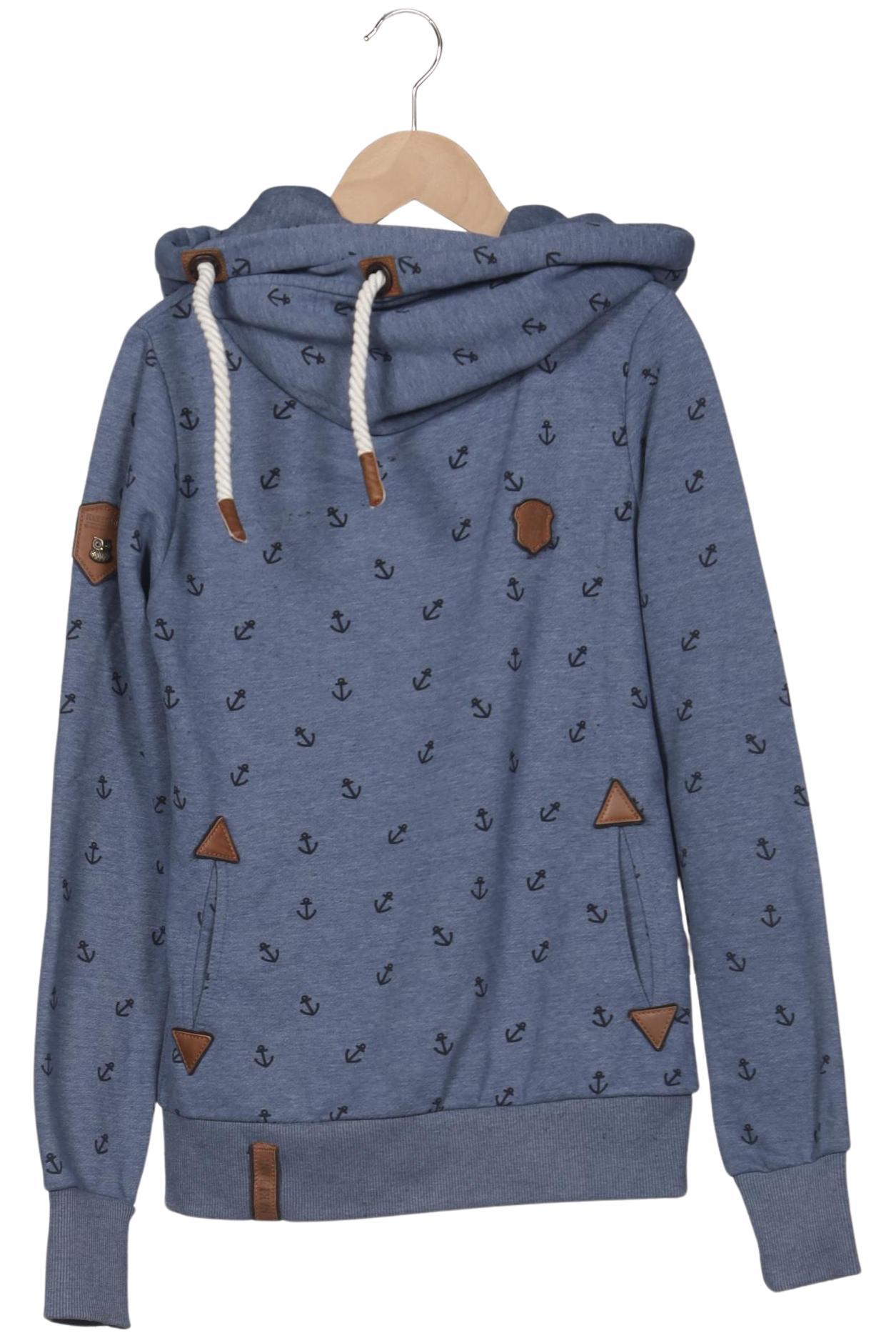 Naketano Damen Kapuzenpullover, blau, Gr. 36