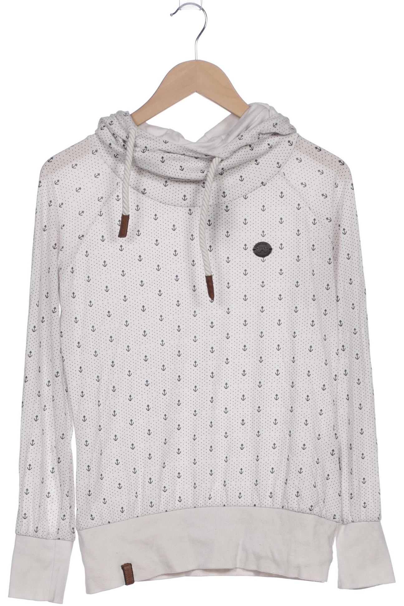 Naketano Damen Kapuzenpullover, weiß, Gr. 38