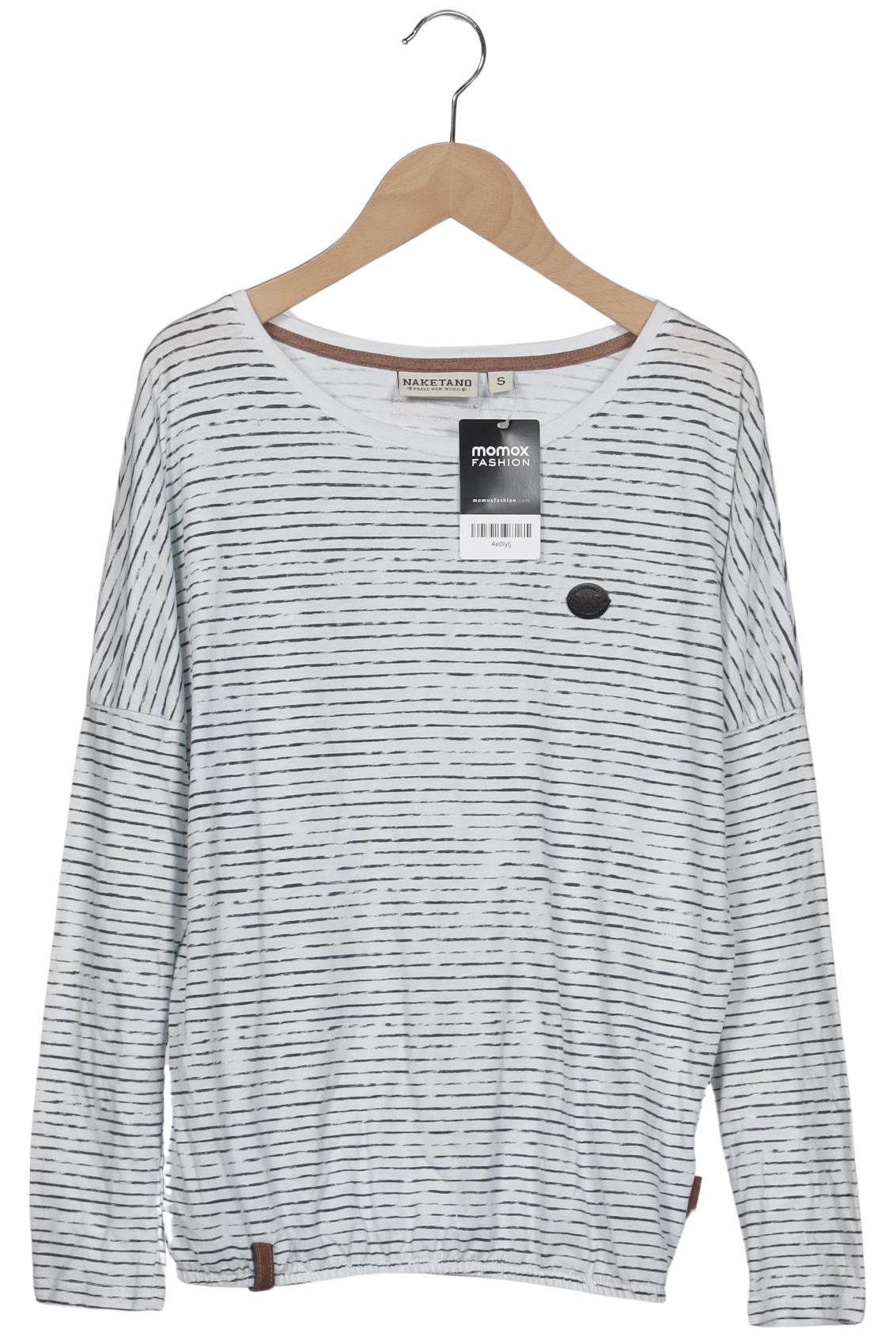 Naketano Damen Langarmshirt, weiß, Gr. 36