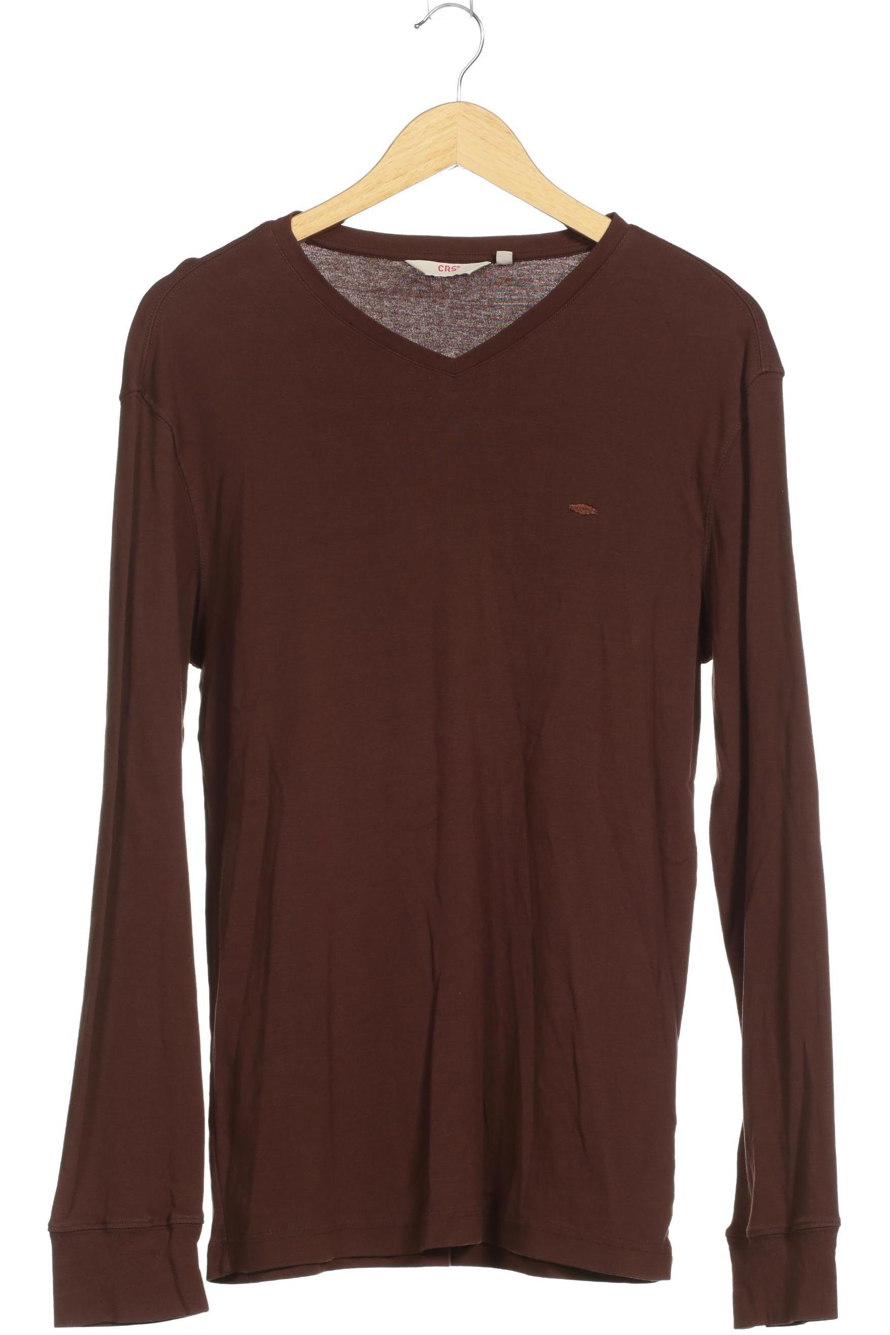 Second Hand Einzelstücke Herren Langarmshirt, braun, Gr.