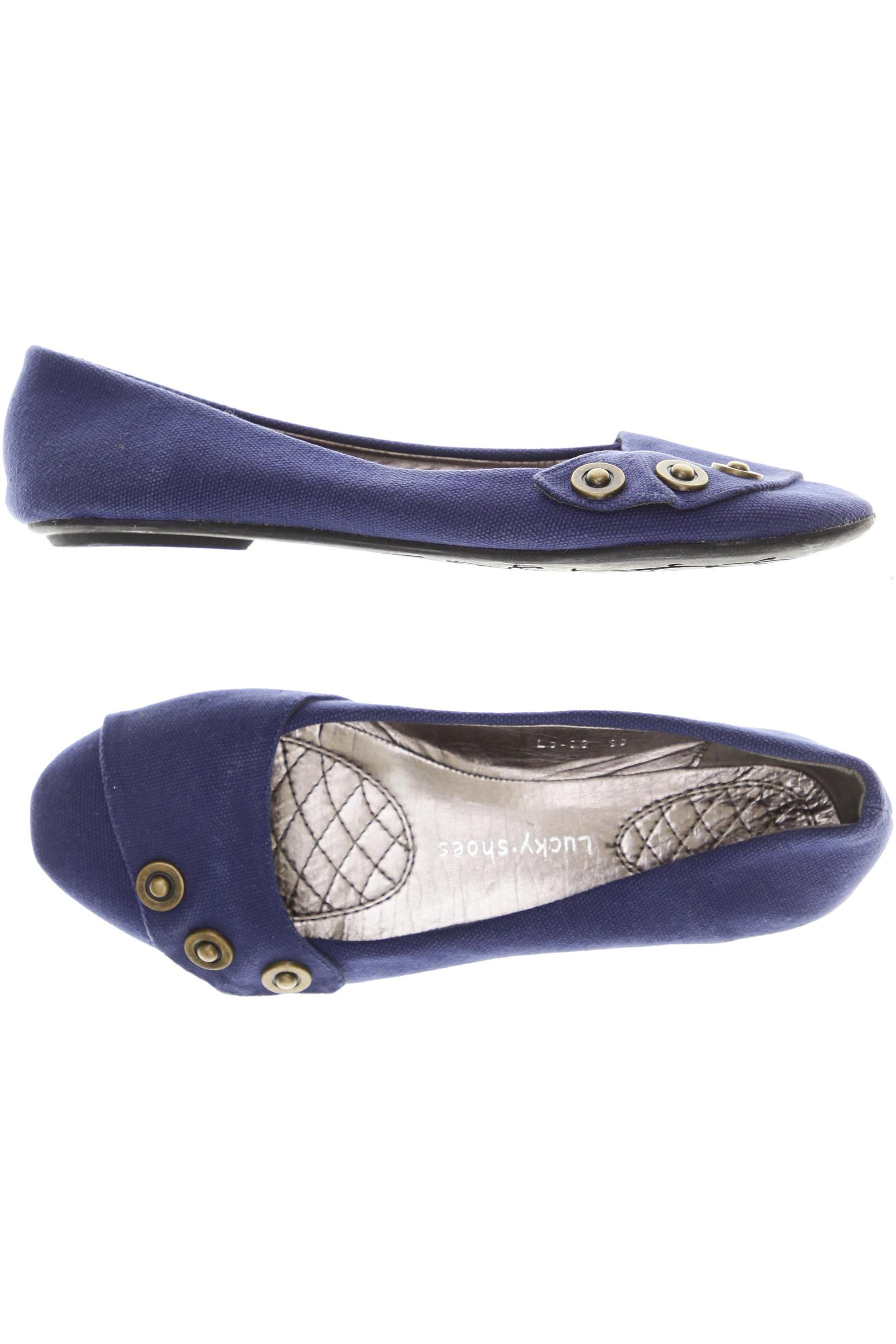 Second Hand Einzelstücke Damen Ballerinas, blau, Gr. 39
