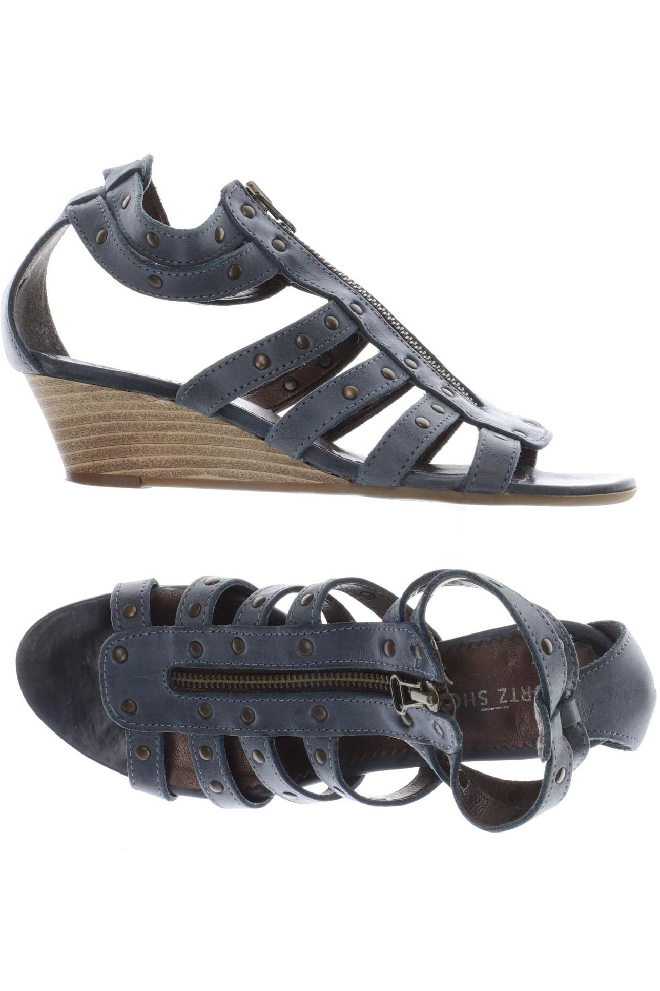 Second Hand Einzelstücke Damen Sandale, blau, Gr. 36