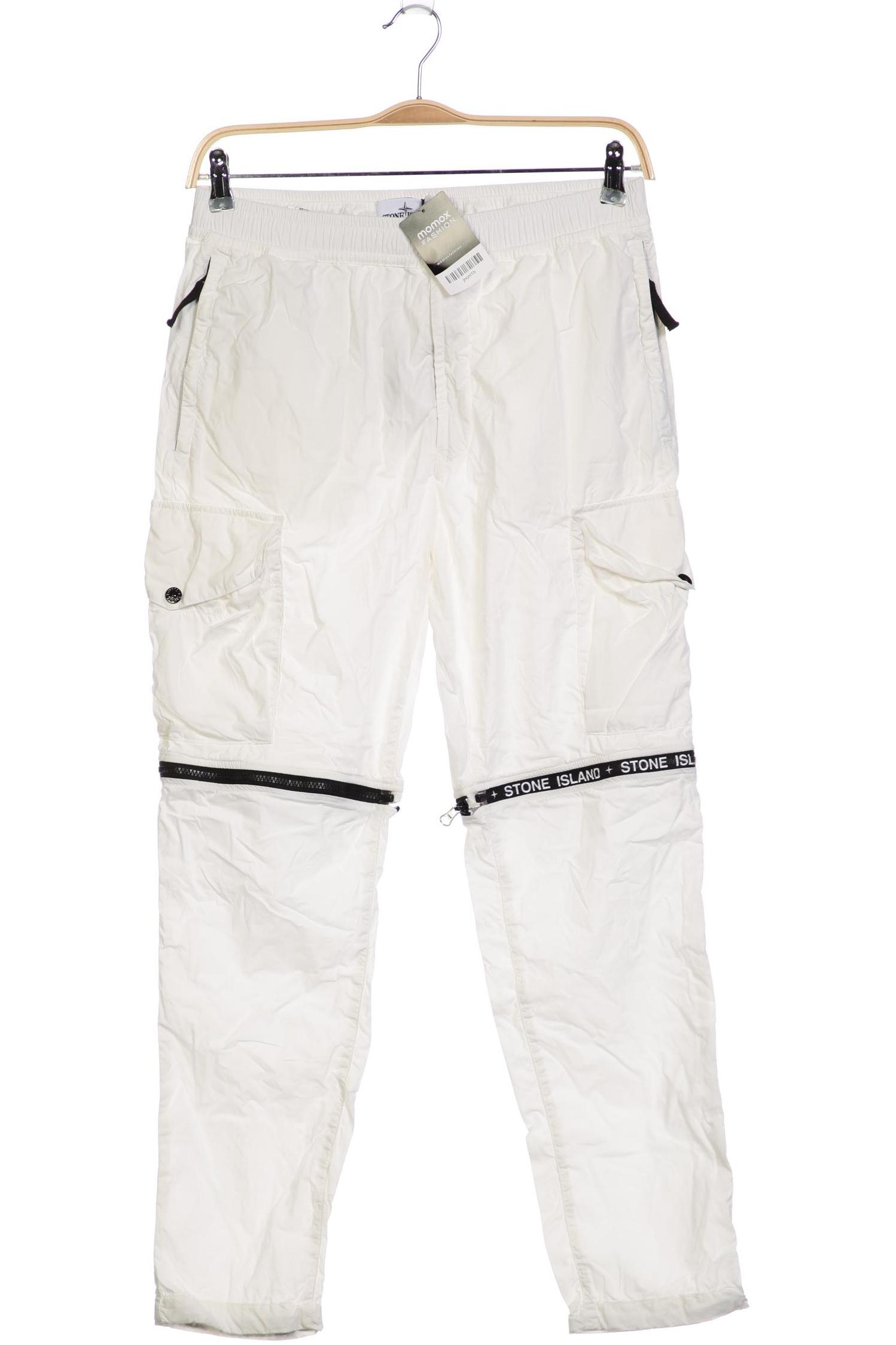 Stone Island Herren Stoffhose, weiß, Gr. 32