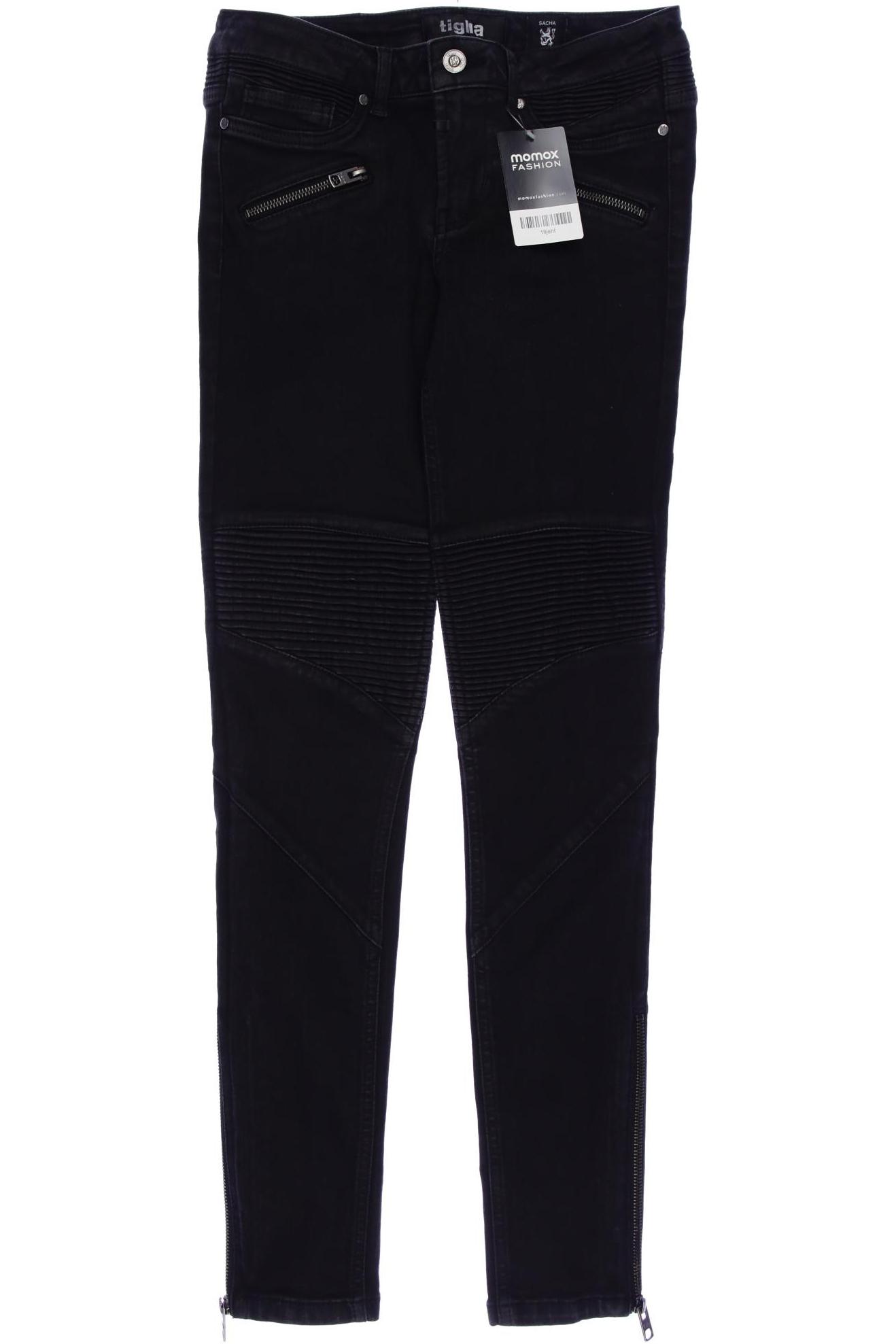 tigha Damen Jeans, schwarz, Gr. 27