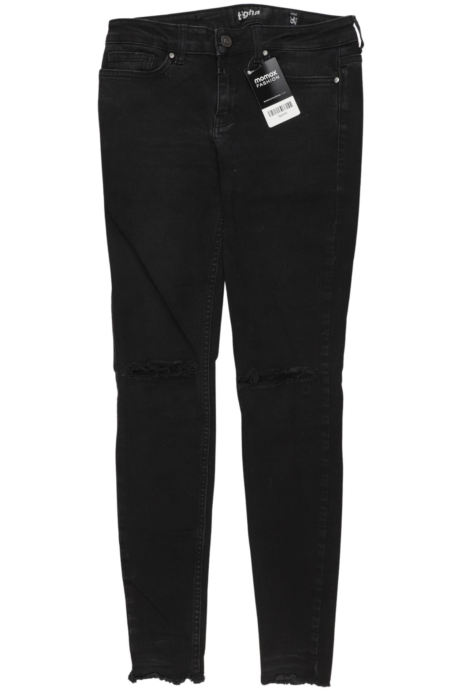 tigha Damen Jeans, schwarz, Gr. 28