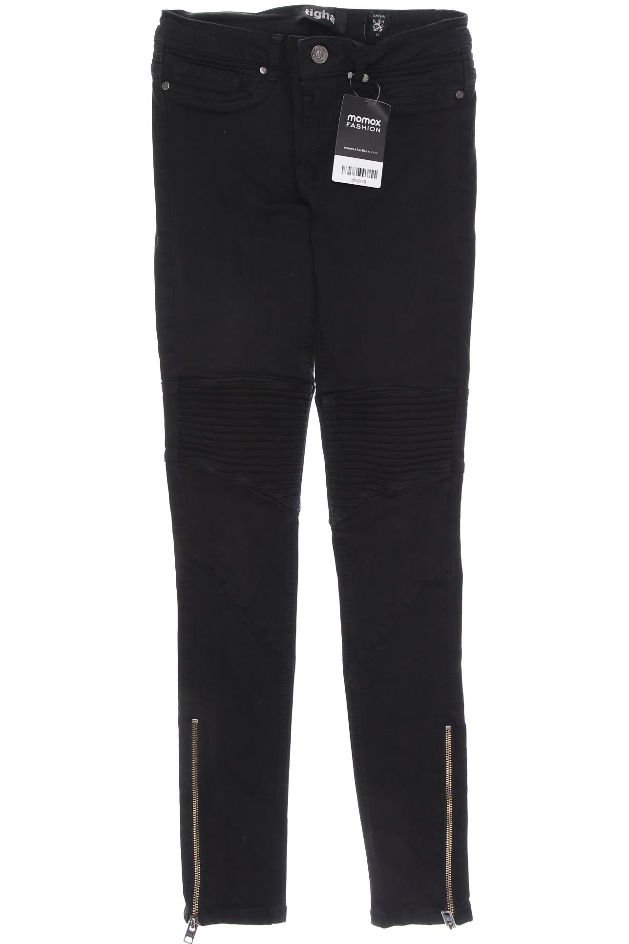 tigha Damen Jeans, schwarz, Gr. 25