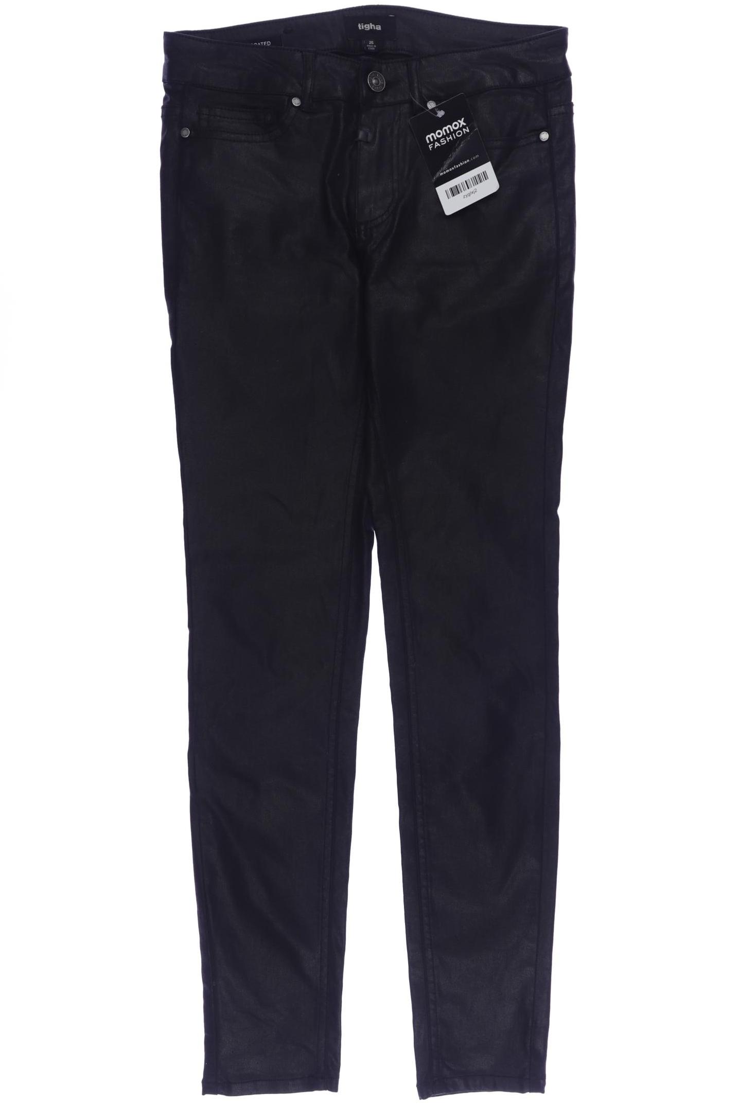 tigha Damen Jeans, schwarz, Gr. 26