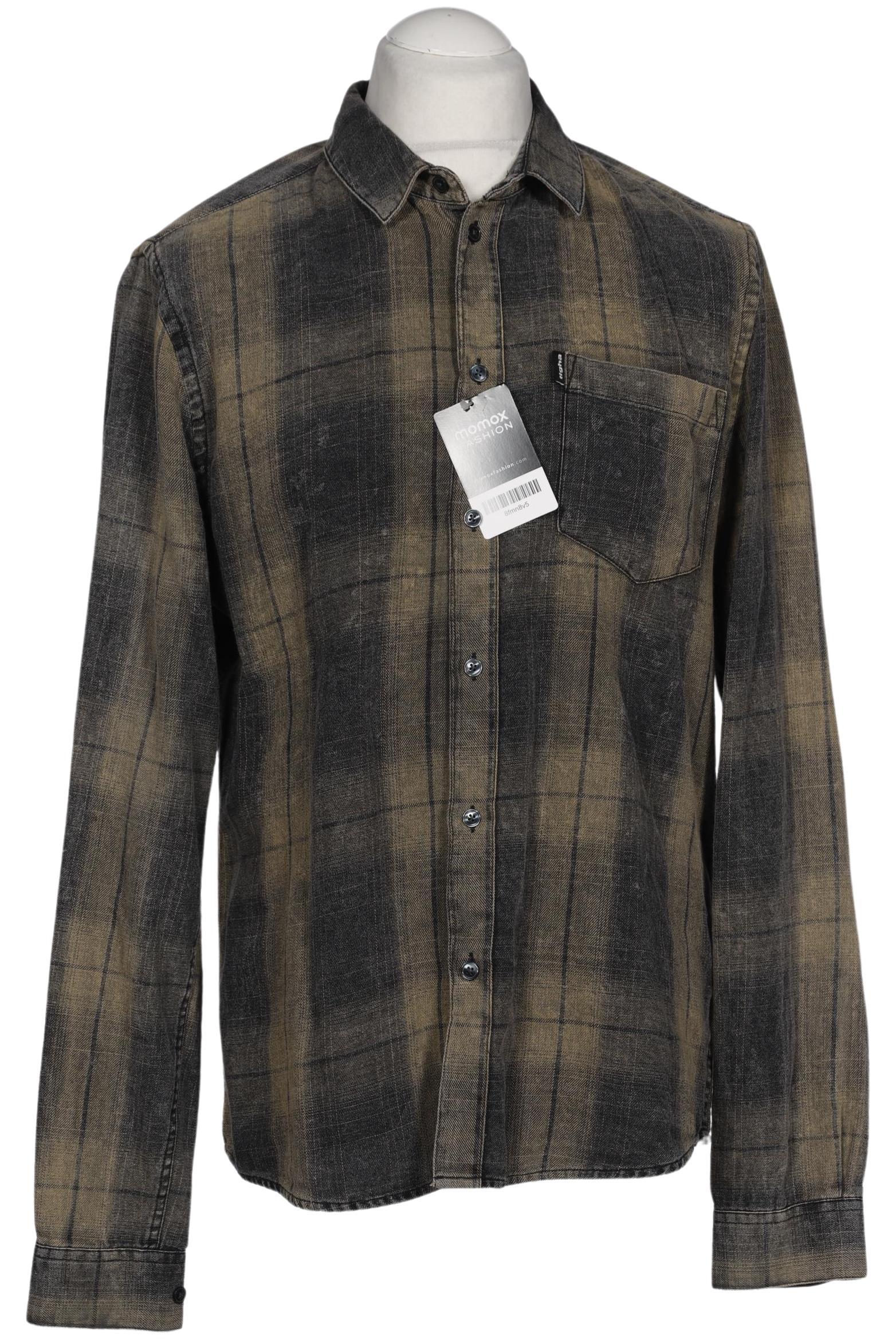 tigha Herren Hemd, braun, Gr. 52