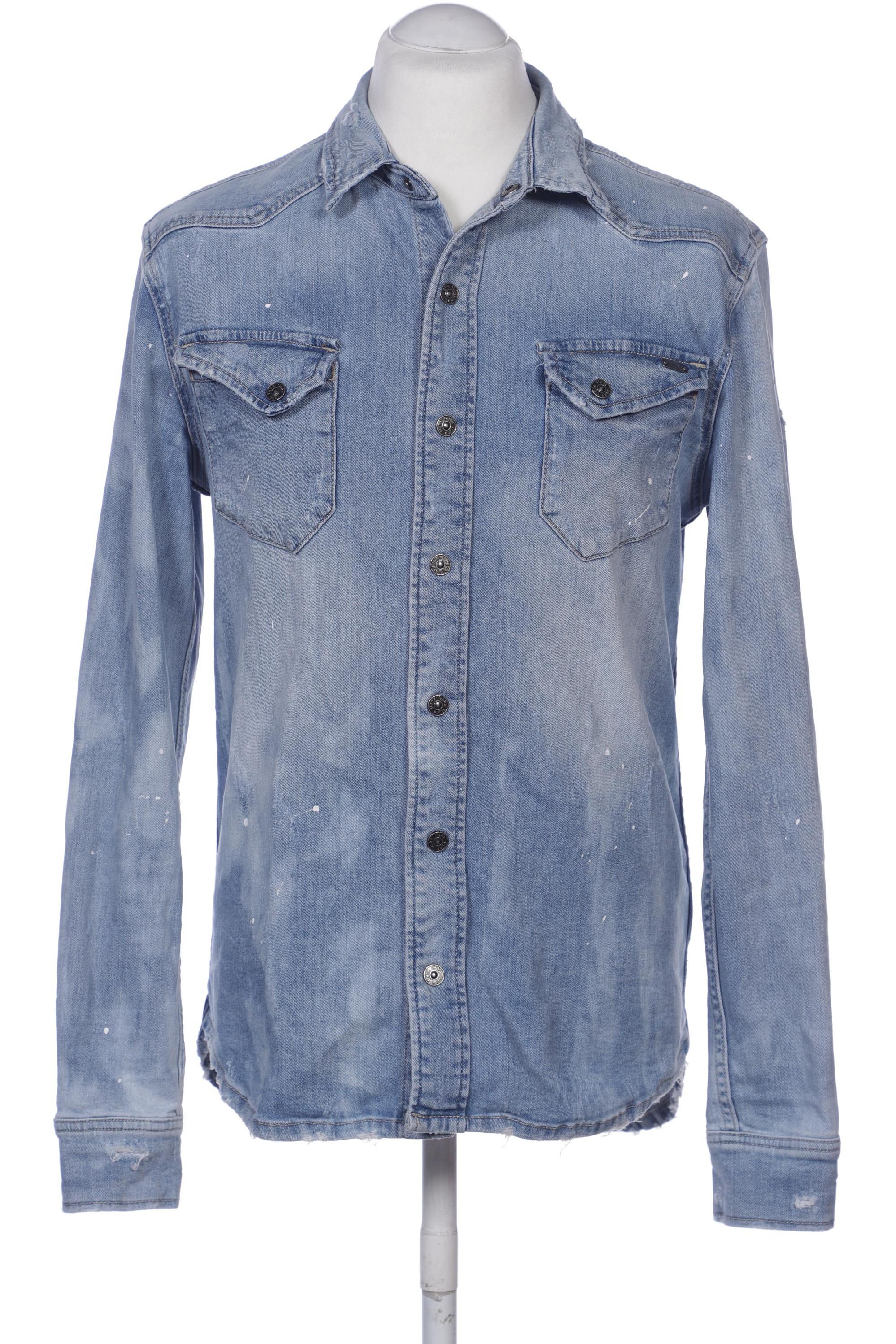 tigha Herren Hemd, blau, Gr. 48