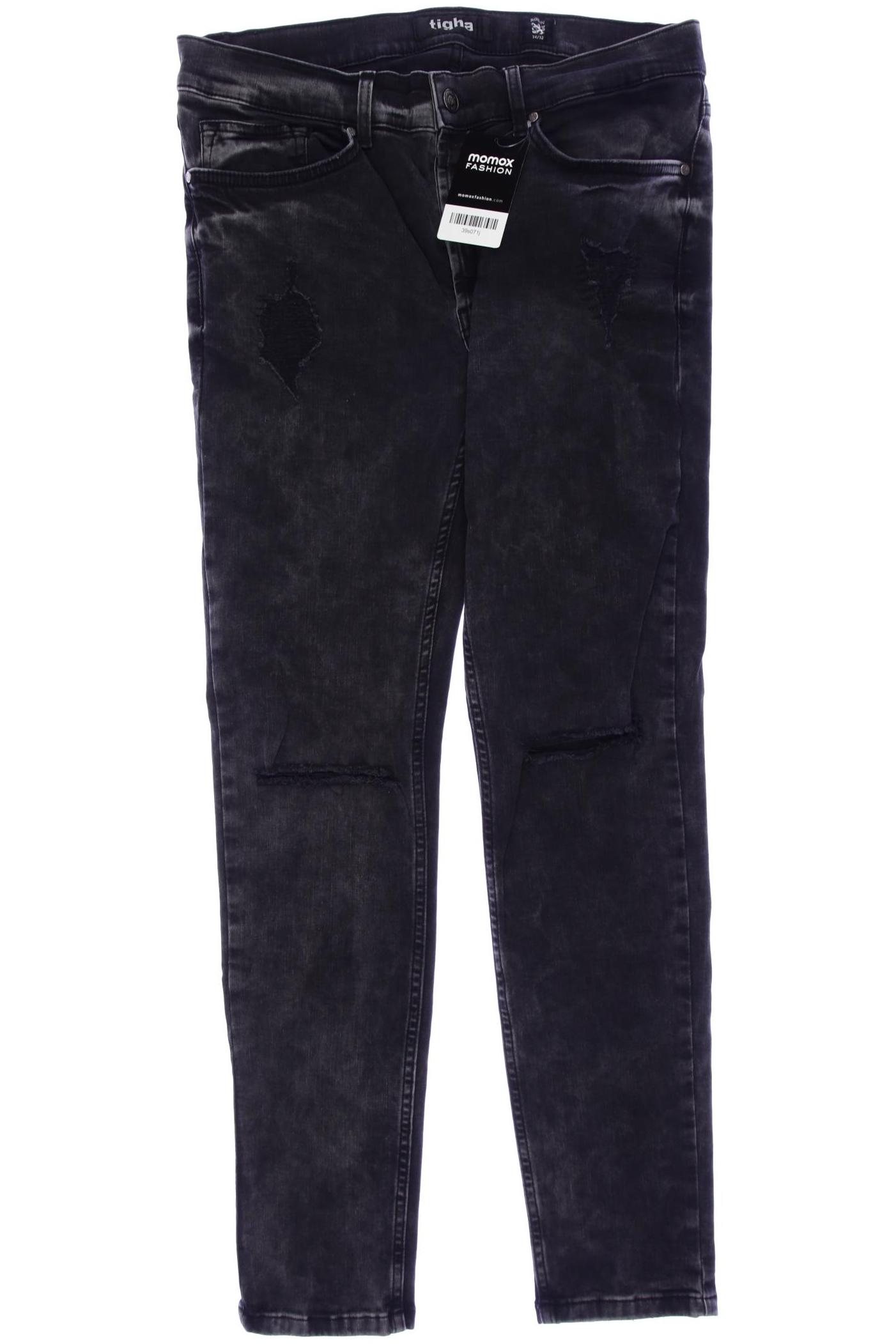 tigha Herren Jeans, schwarz, Gr. 34