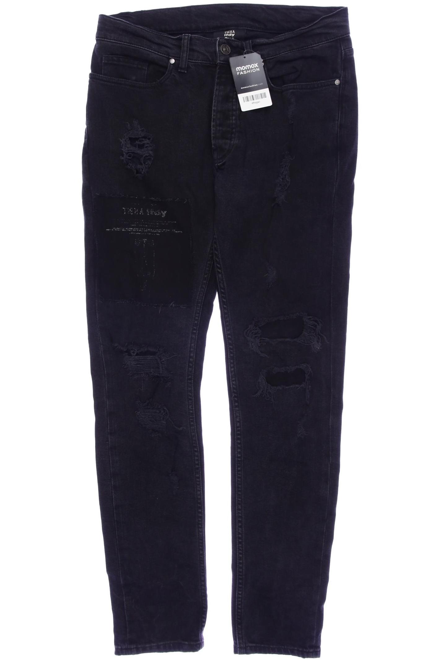tigha Herren Jeans, schwarz, Gr. 0