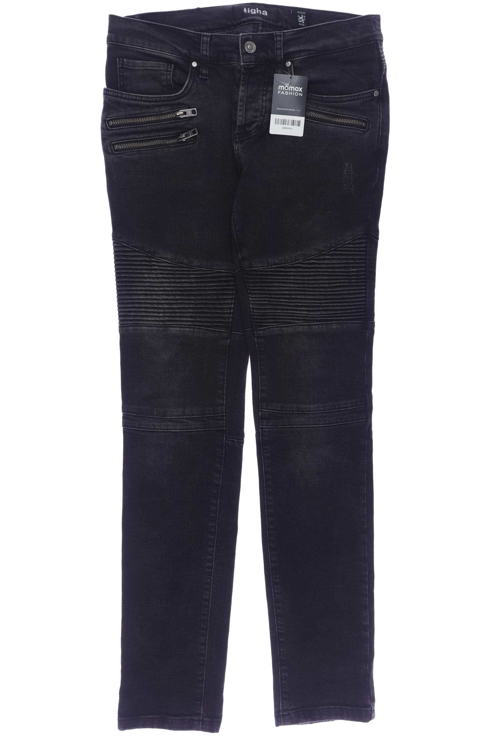 tigha Herren Jeans, schwarz, Gr. 30