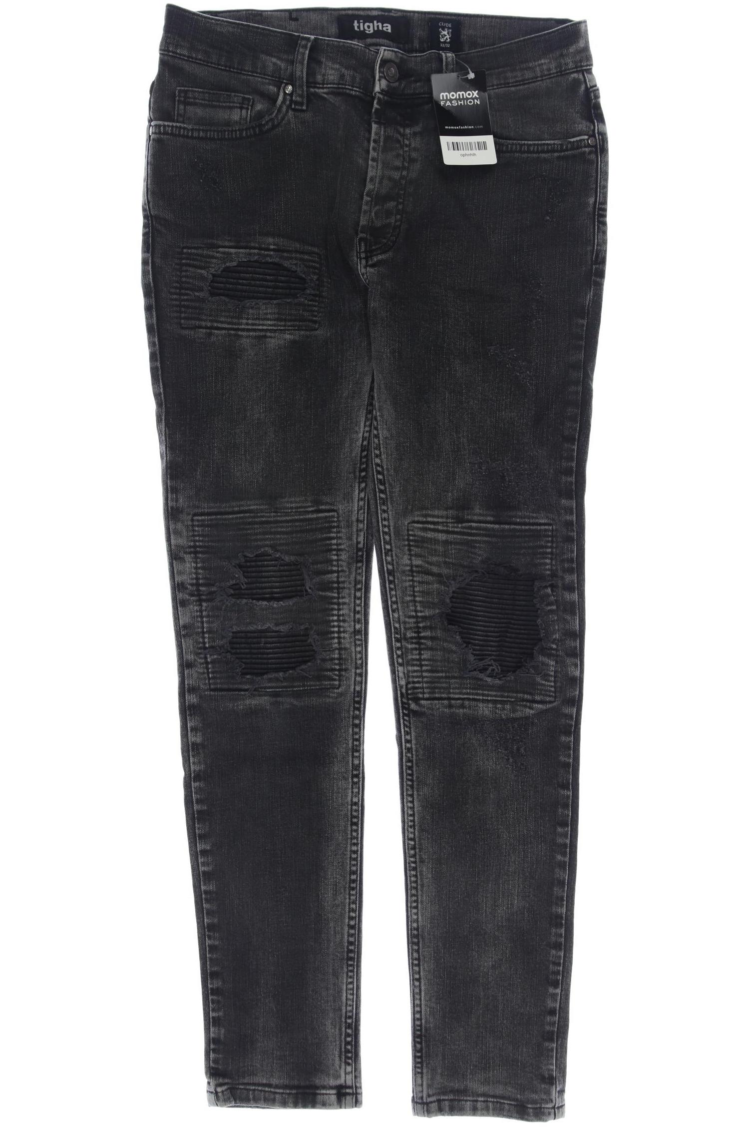 tigha Herren Jeans, schwarz, Gr. 32