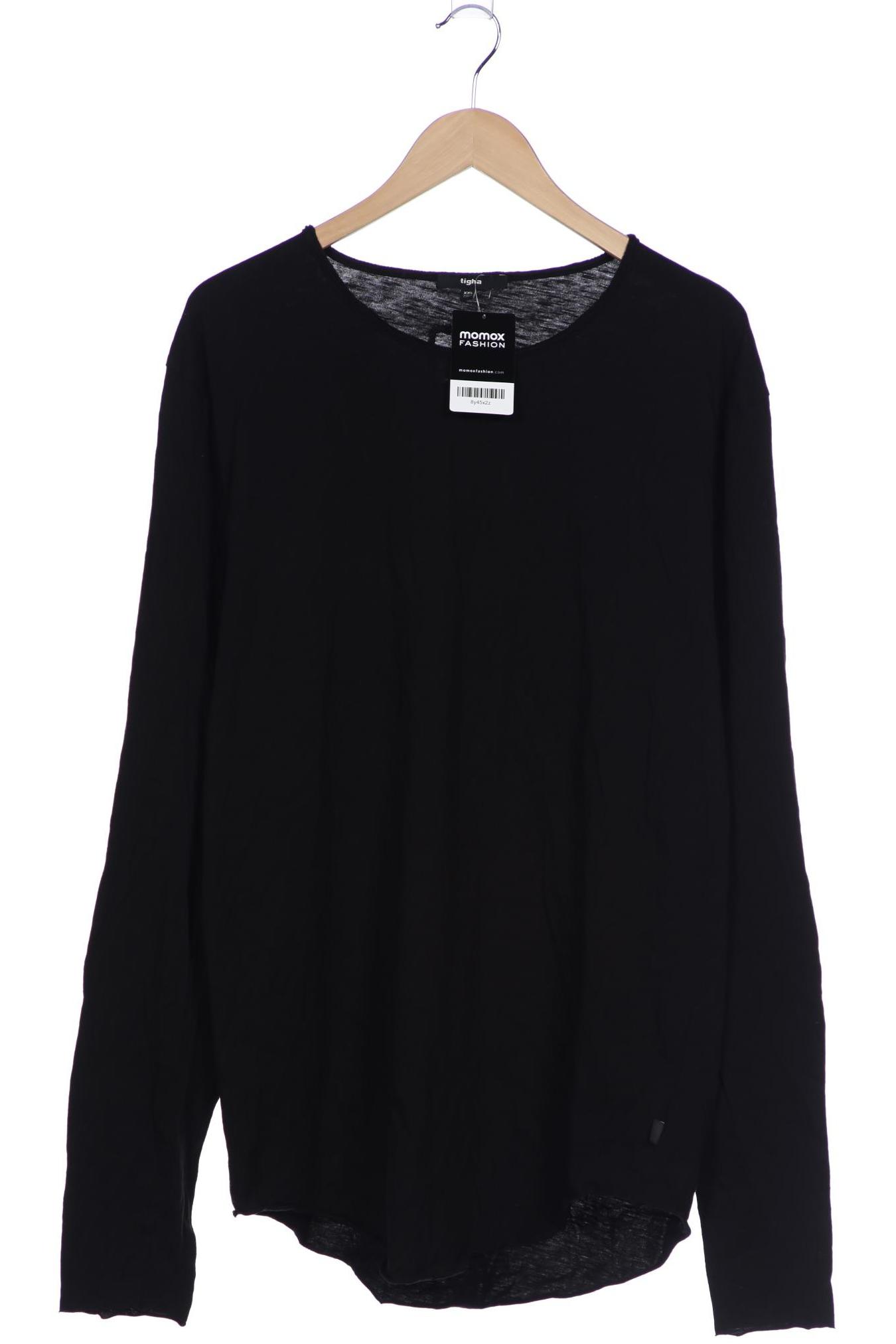 tigha Herren Langarmshirt, schwarz, Gr. 56