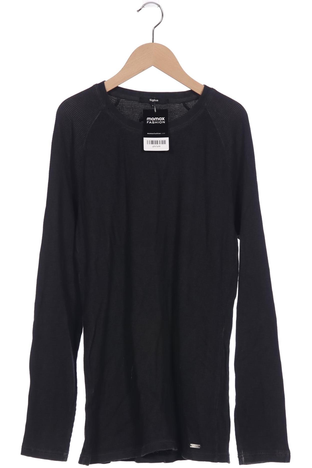 tigha Herren Langarmshirt, schwarz, Gr. 46