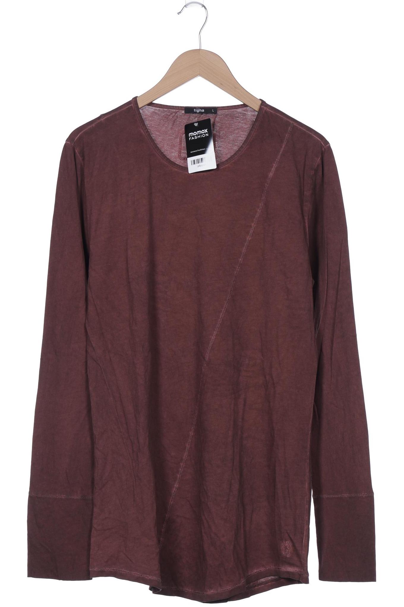 tigha Herren Langarmshirt, rot, Gr. 52