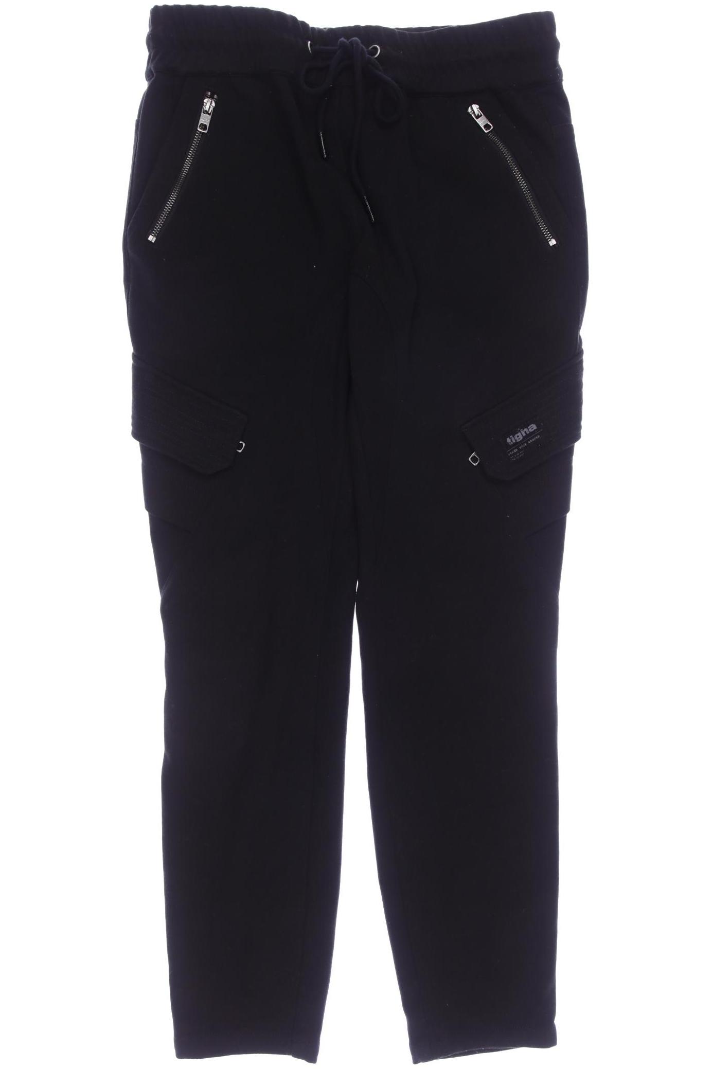 tigha Herren Stoffhose, schwarz, Gr. 0