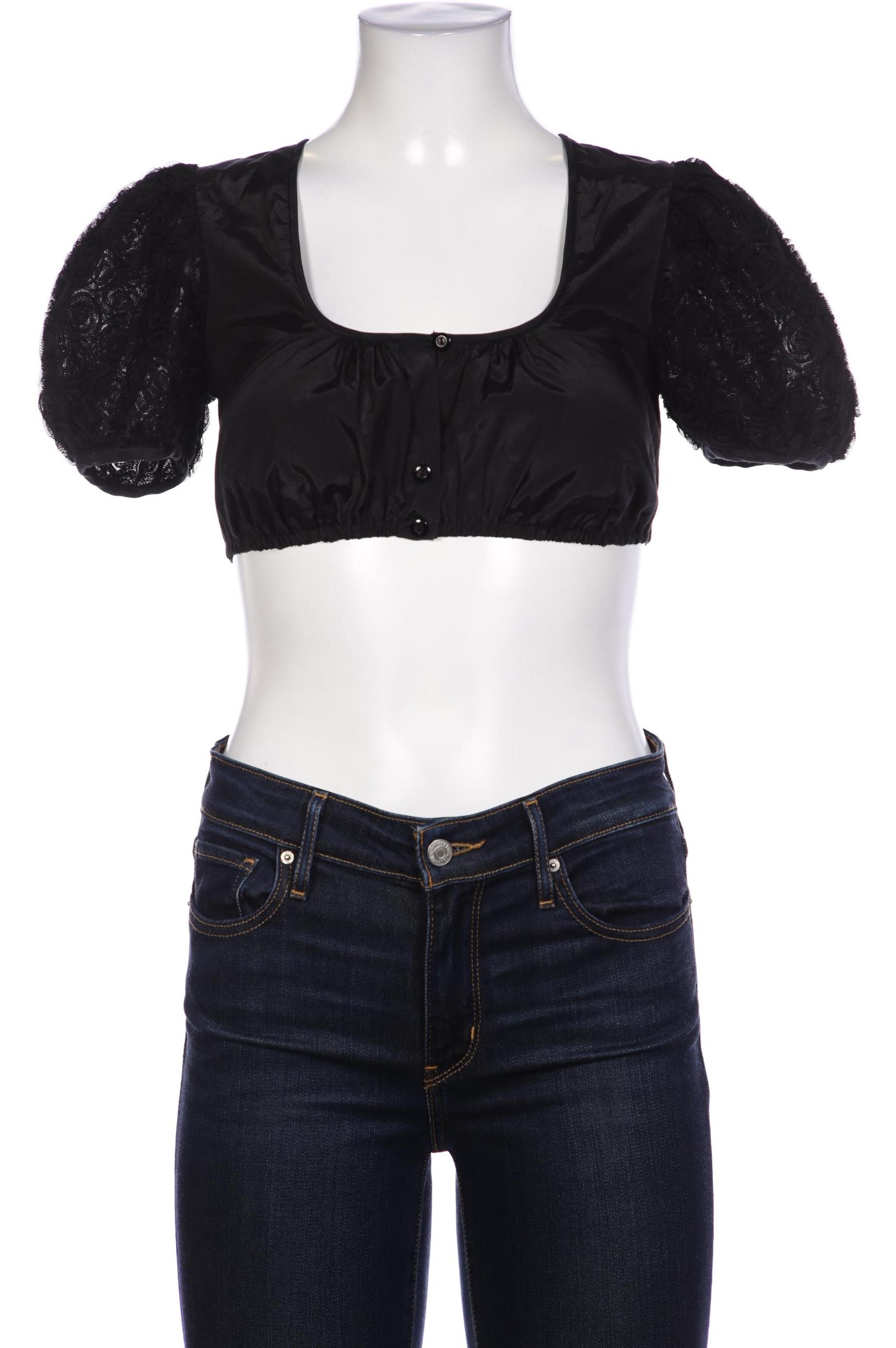 Wenger Tracht Damen Bluse, schwarz, Gr. 36