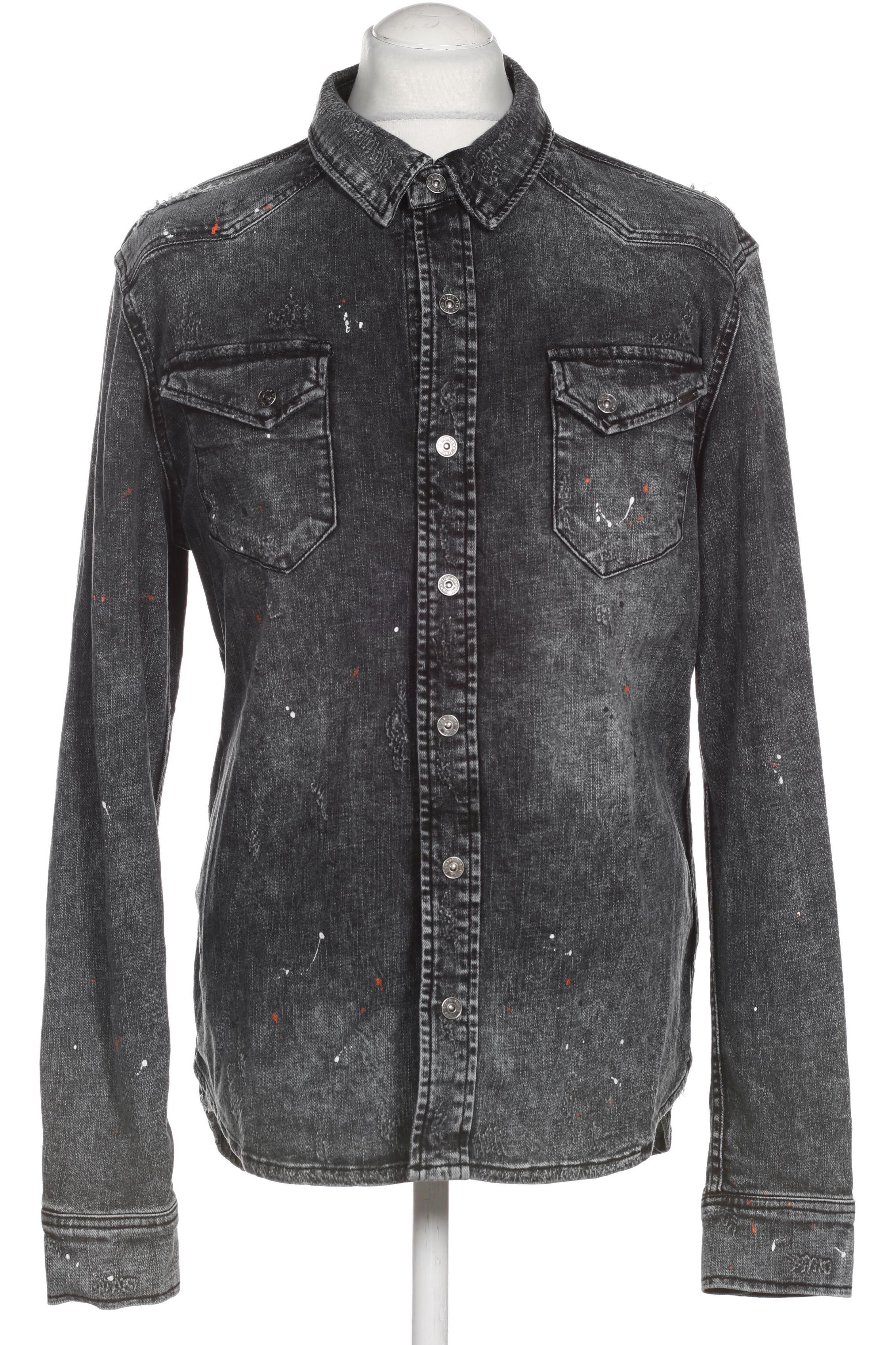 tigha Herren Hemd, schwarz, Gr.