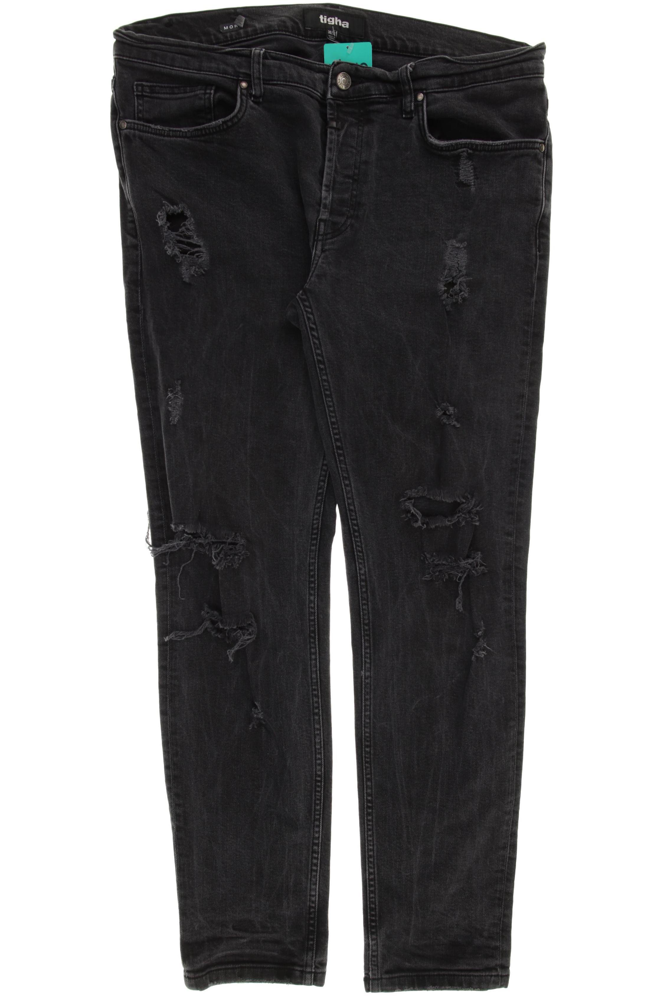 tigha Herren Jeans, schwarz, Gr. 36