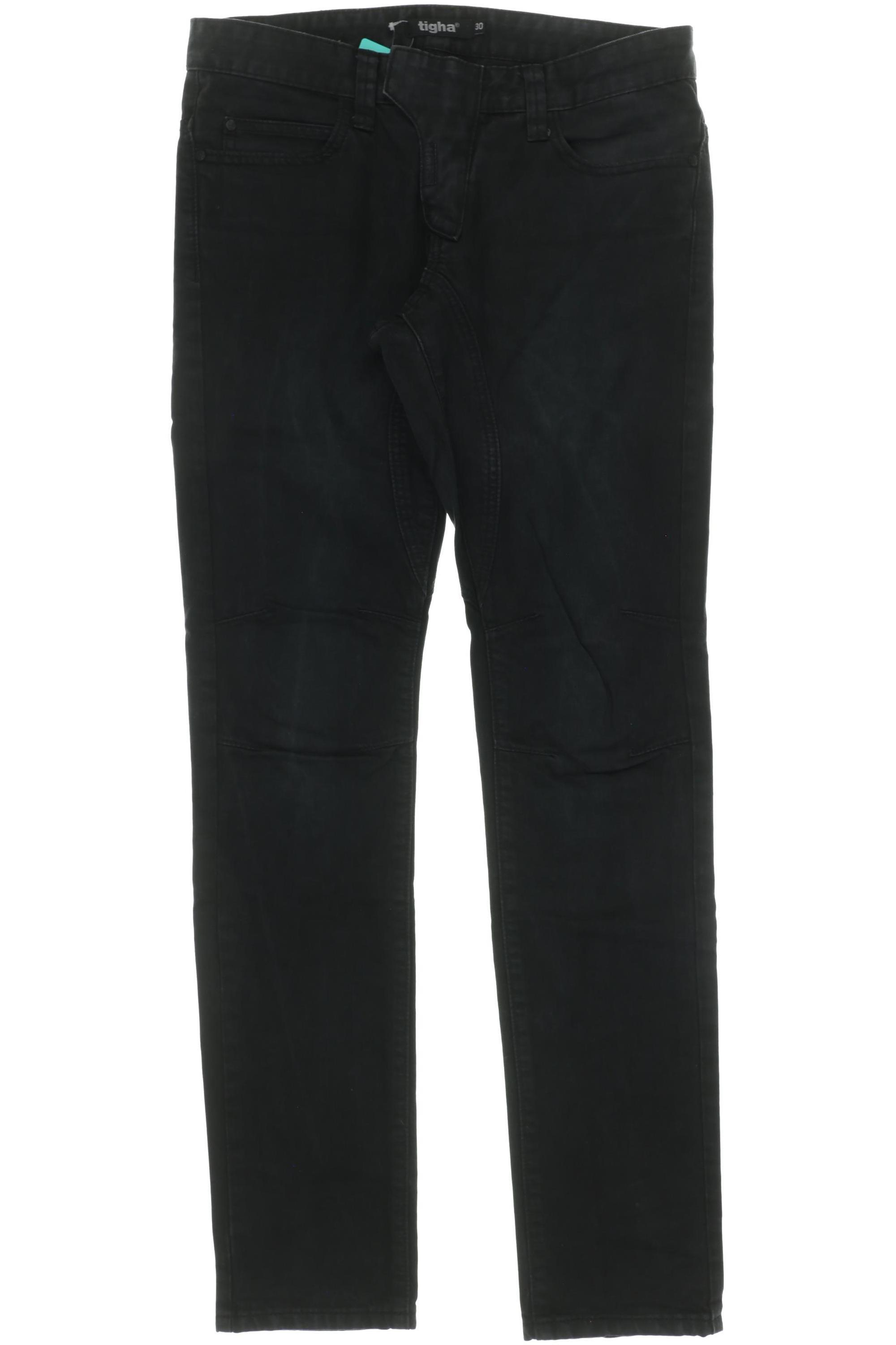 tigha Herren Jeans, schwarz, Gr. 30