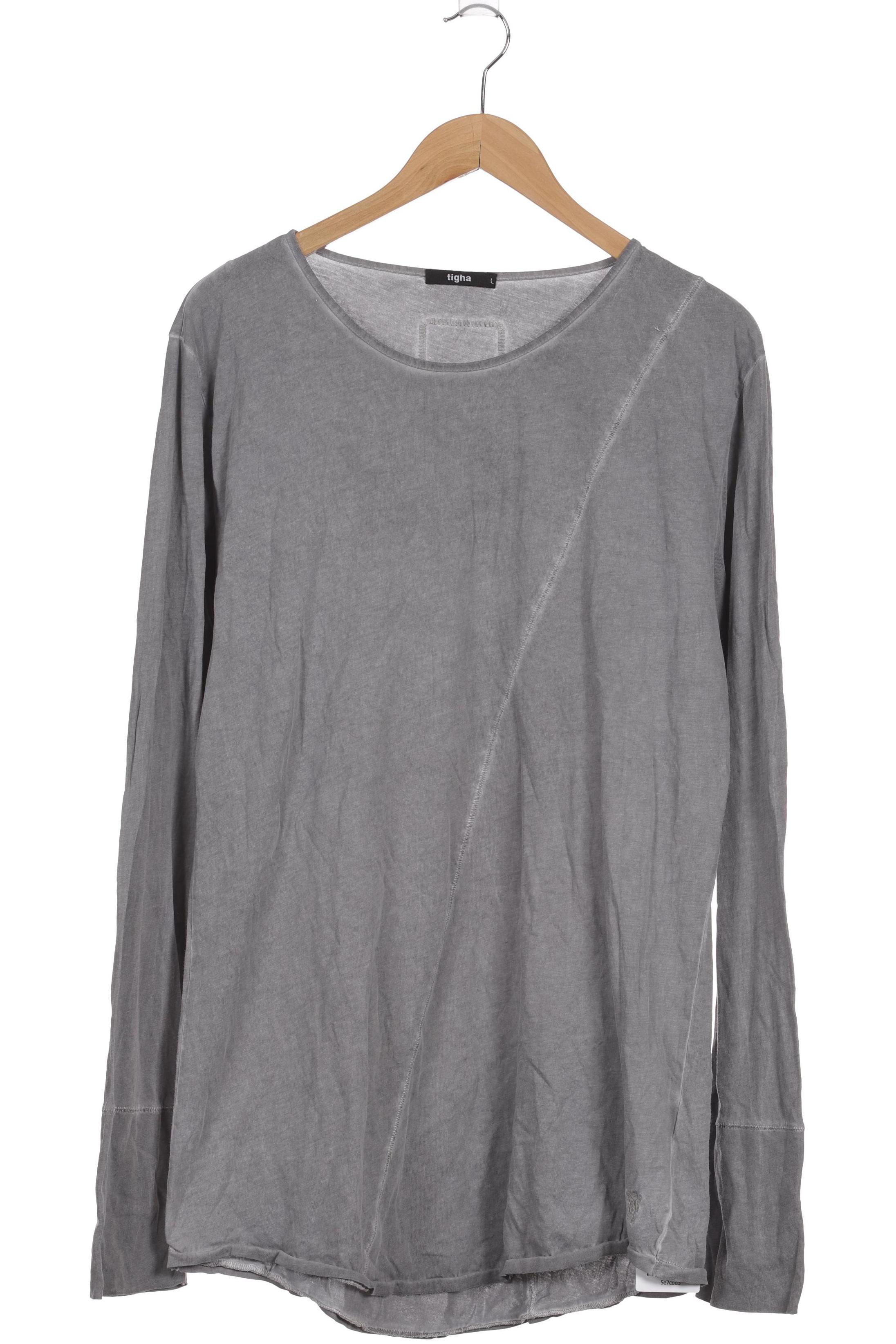 tigha Herren Langarmshirt, grau, Gr.