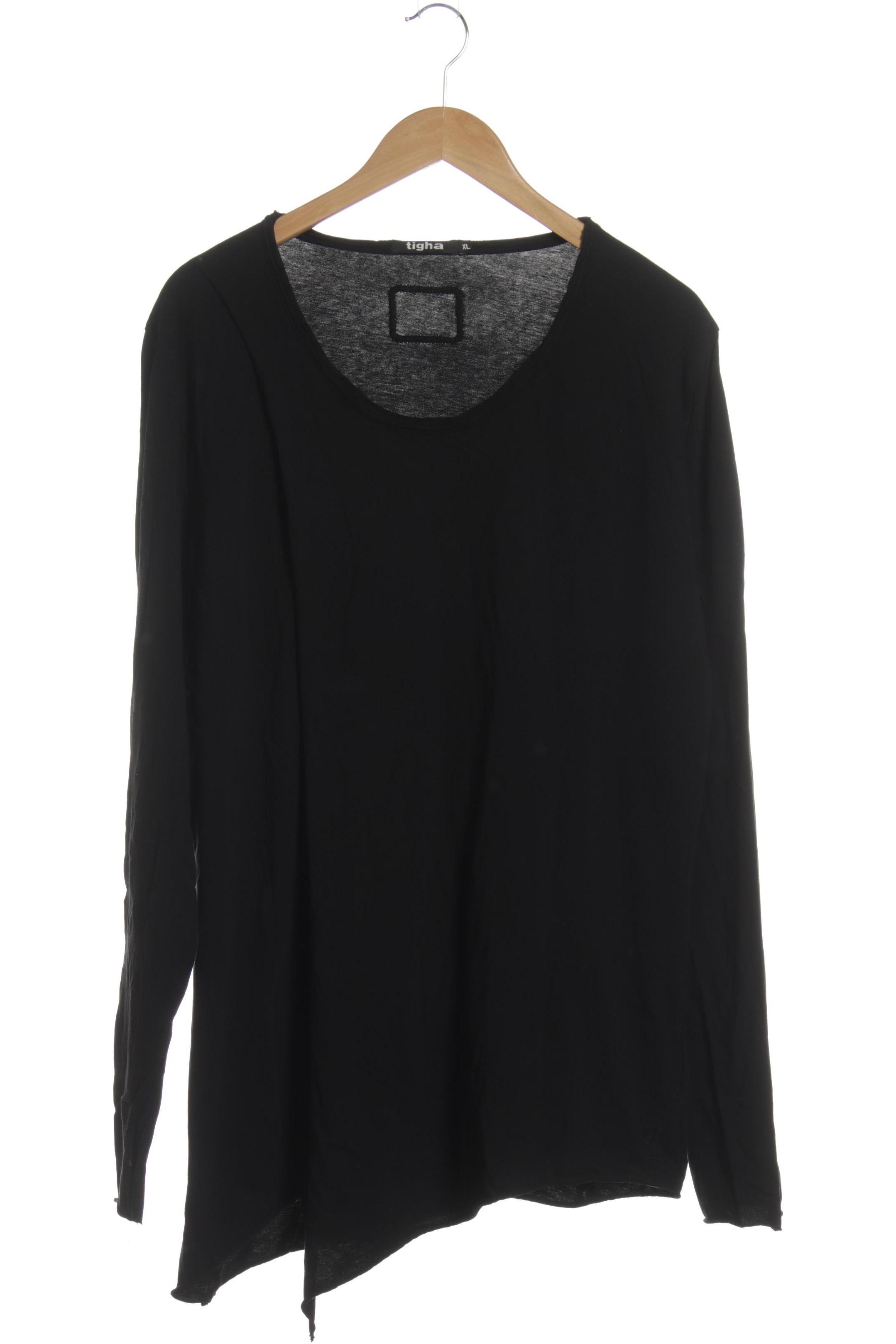 tigha Herren Langarmshirt, schwarz, Gr.