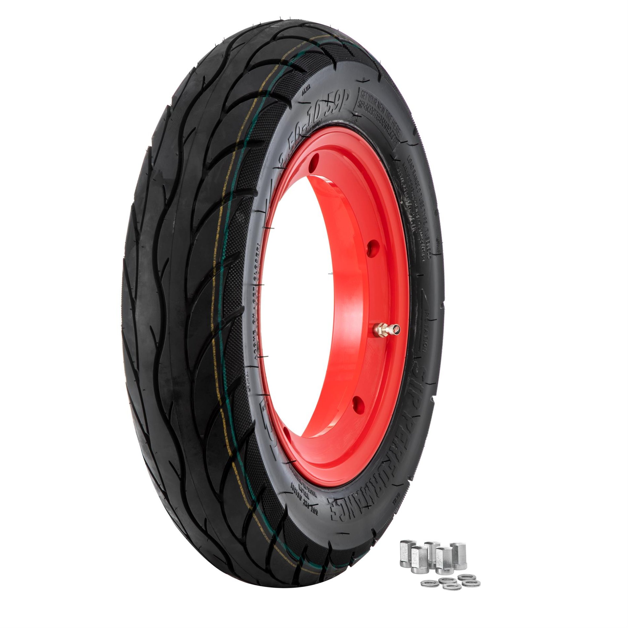 Komplettrad SIP Performance 3.50-10 59P TL/TT für Vespa 125 GT/GTR/TS/150 GS VS5T/GL/Sprint/V/T4/180-200 Rally/PX80-200/PE/Lusso/`98/MY/T5/LML Star 125-200 2T/4T für Vespa 125 GT/GTR/TS/150 GS VS5T/GL/Sprint/V/T4/180-200 Rally/PX80-200/PE/Lusso/`98/MY/T5/
