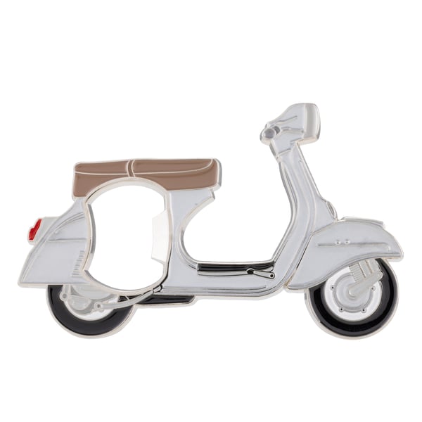 Flaschenöffner mit Motiv Vespa Motorroller silber 