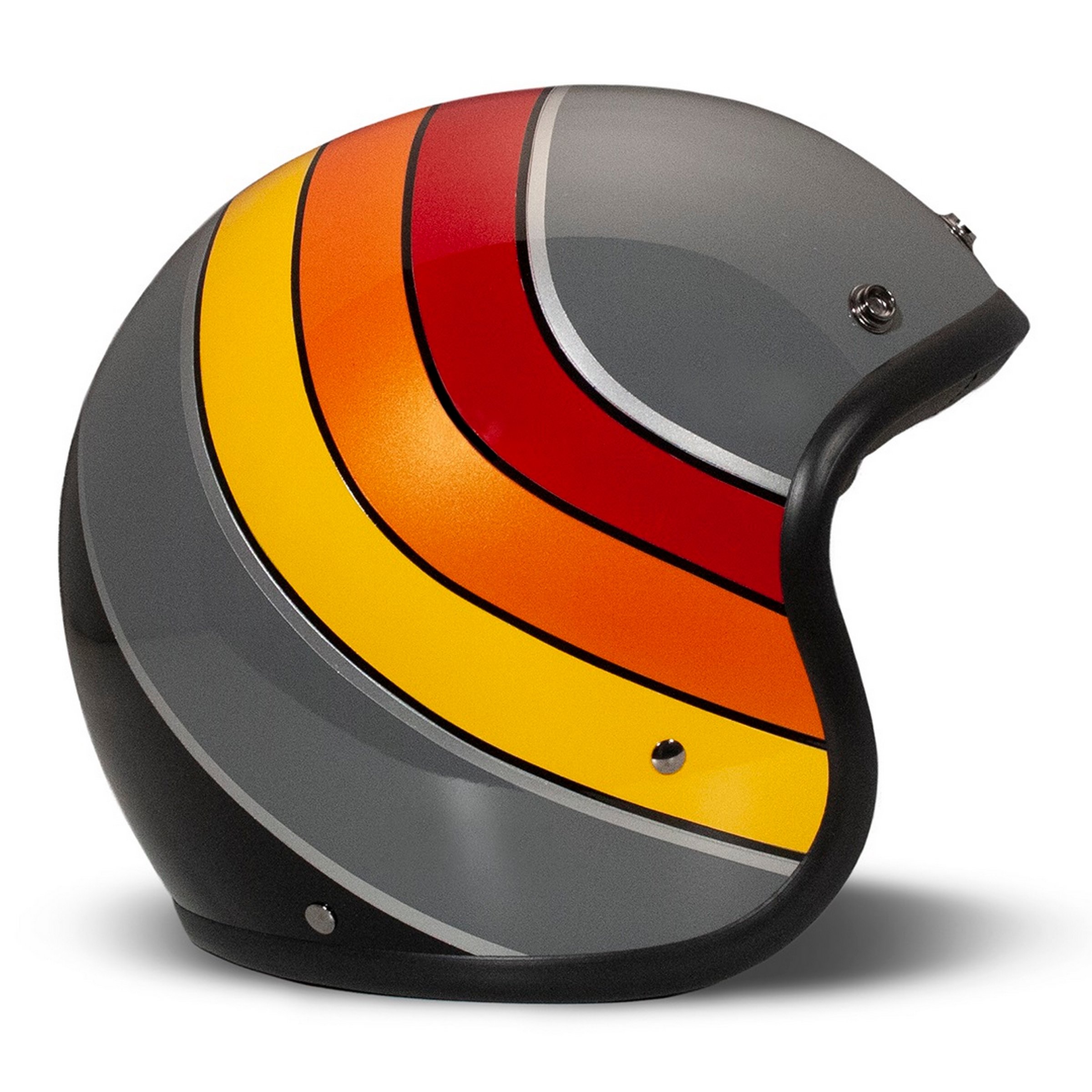 Helm DMD RETRO Curve, grau glänzend, Gr. S, 55cm Jethelm
