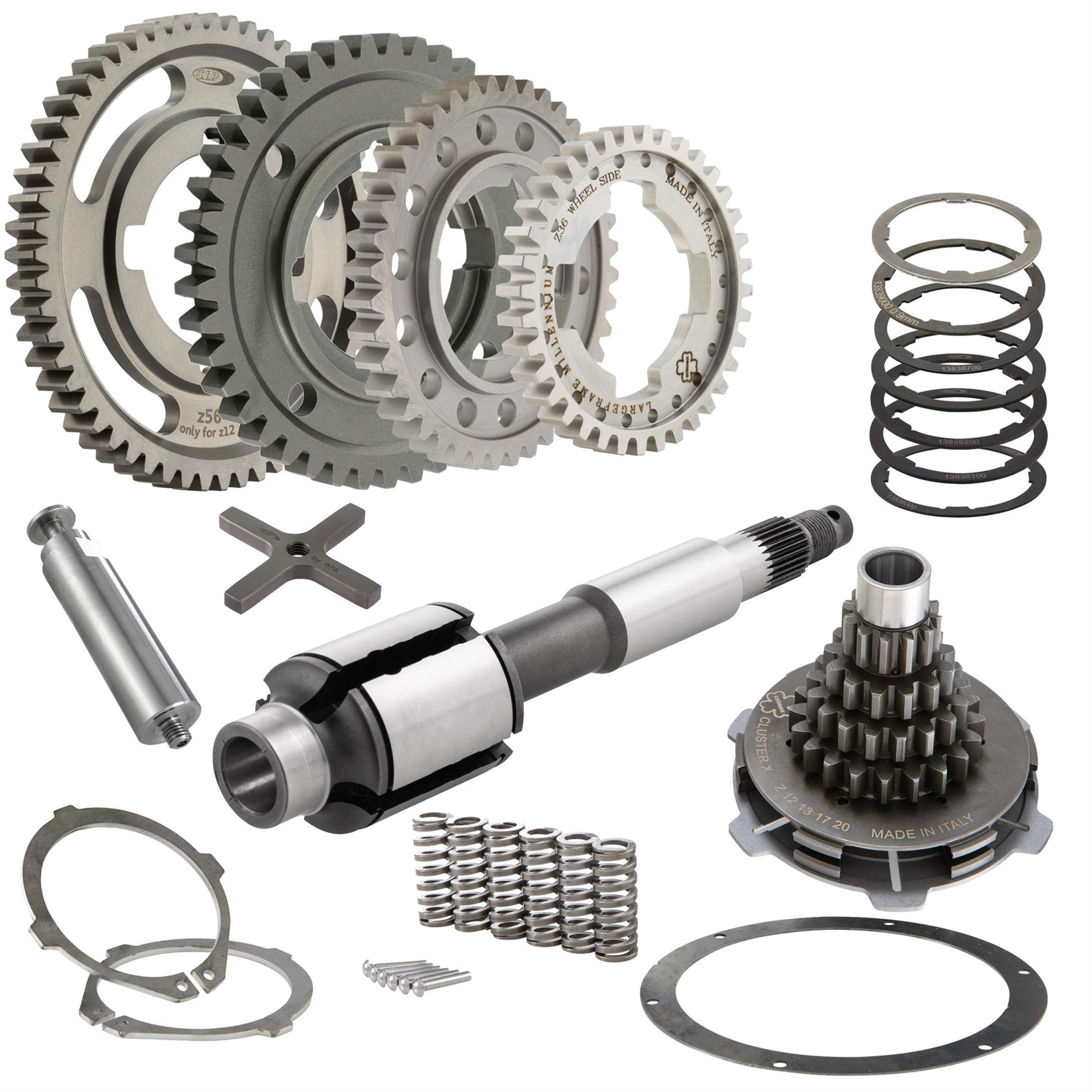 Getriebekit Z 56-42-38-36 SERIE PRO 'PX Lusso' Sport für Vespa 125 GT 2°/GTR/Super 2°/TS/150 GL 2°/Sprint 2°/V/Super 2°/Rally/PX80-200/PE/Lusso/T5/Cosa