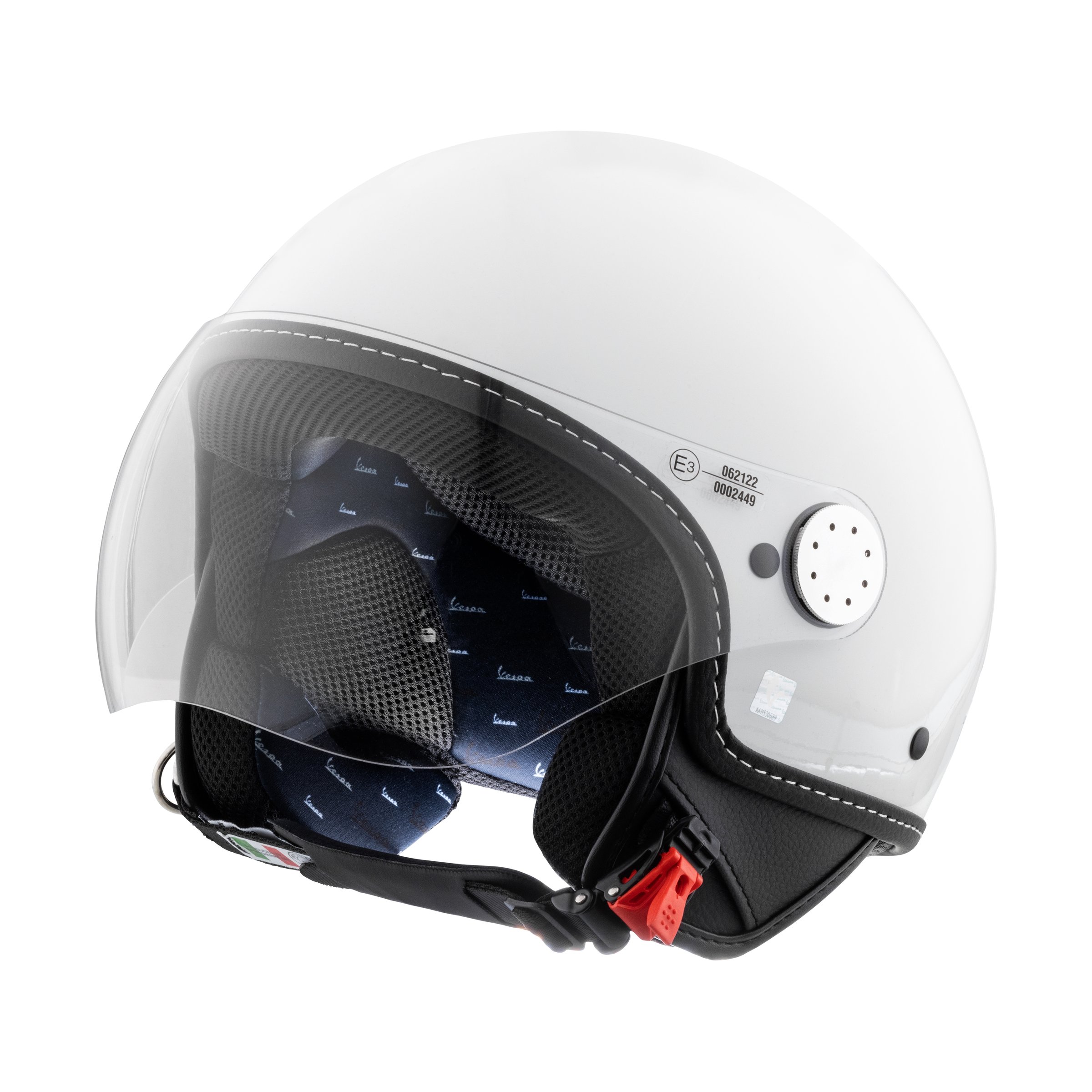 Helm PIAGGIO Vespa Visor 4.0, weiß glänzend, Montebianco 544, Gr. L2, 60cm Jethelm