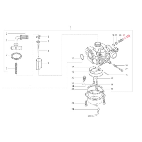 Einstellschraube Gemisch, LML für LML Star 125-150 4T/Star Deluxe 125-150 4S/Speedy