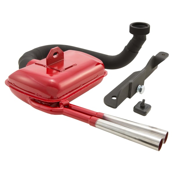 Rennauspuff SIP Road Sport Optik, Stahl rot, Farbe (ESD): chrom für Vespa 150 GS VS2-5T, 1956-1961