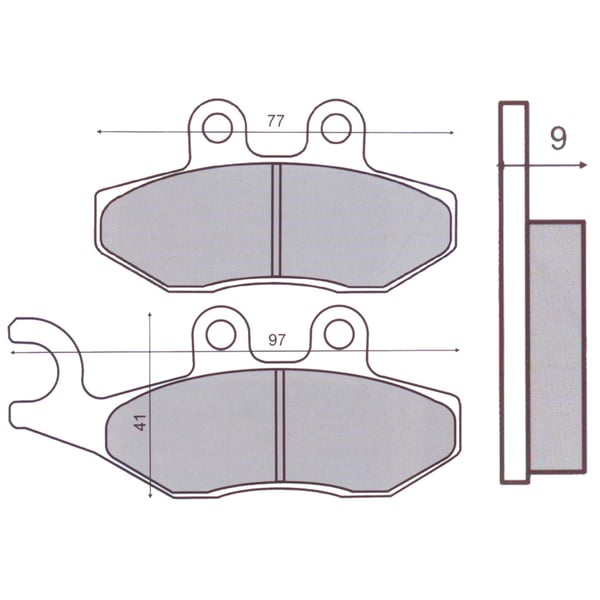 Bremsbeläge Bremsbeläge RMS RMS S51 S51 für HENG TONG Bremszange für HENG TONG Bremszange 647078 für VESPA/PIAGGIO/PEUGEOT GTS 125/250/300