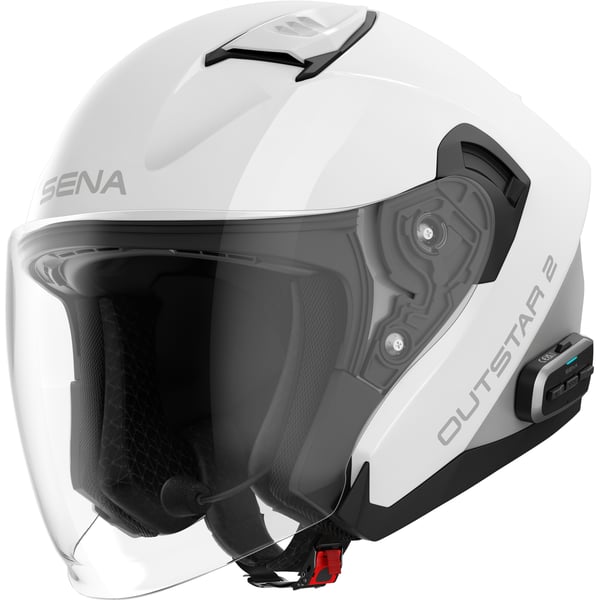 Helm SENA OUTSTAR 2 smart, weiß glänzend, Gr. L, 59-60cm Jethelm