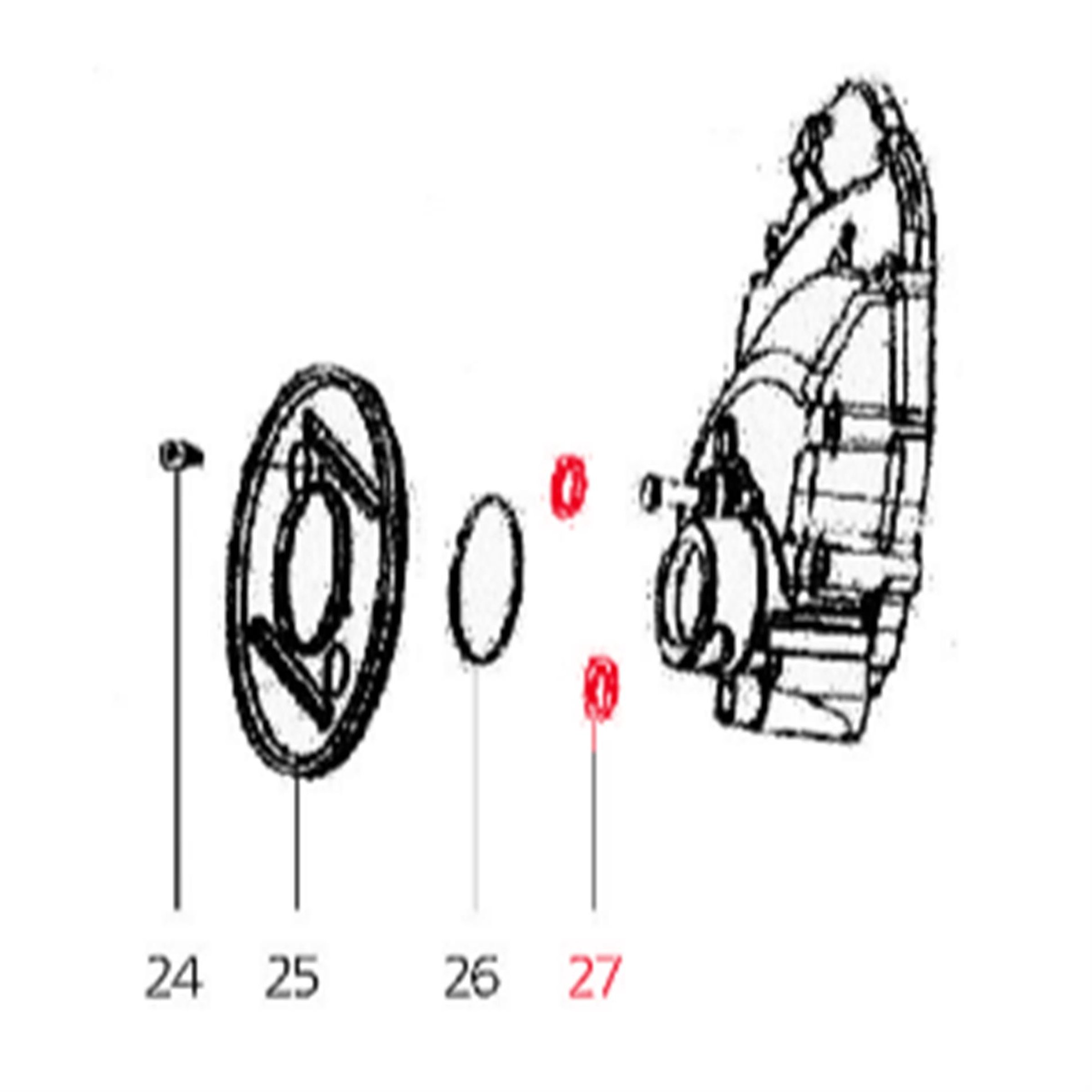 O-Ring Kit Staubschutzblech Hinterrad (klein) (d) 3,0mm, LML für LML Star 125-150 4T/Star Deluxe/II 125 CVT/StarLite 125 CVT (3 Stück)