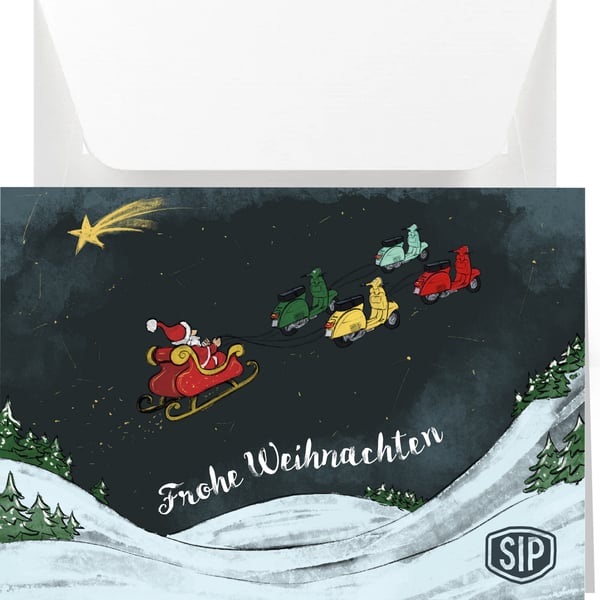 Grußkarte SIP mit Motiv FROHE WEIHNACHTEN 