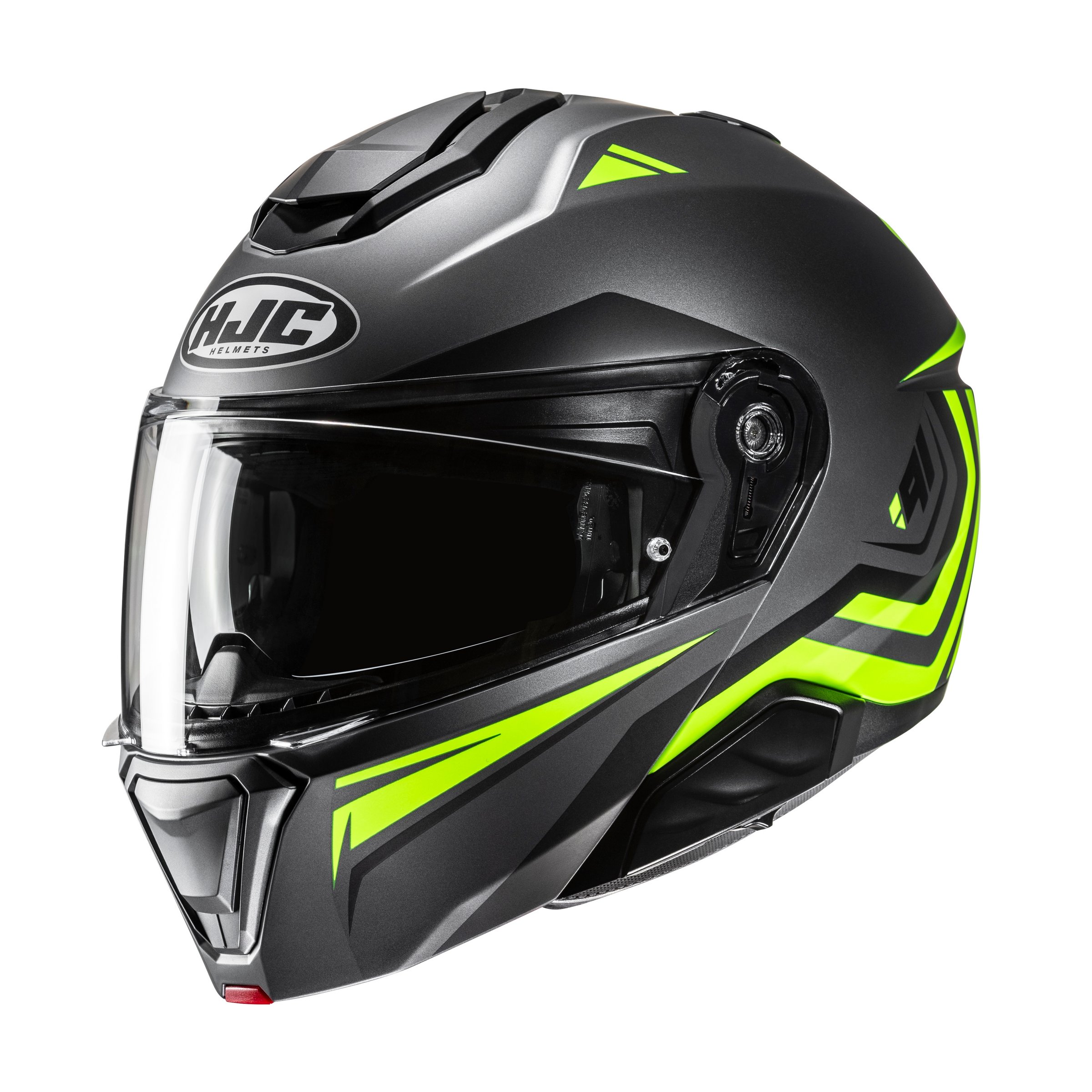 Helm HJC i91 TRICUS, schwarz/gelb, Gr. M, 57-58 cm Modularhelm