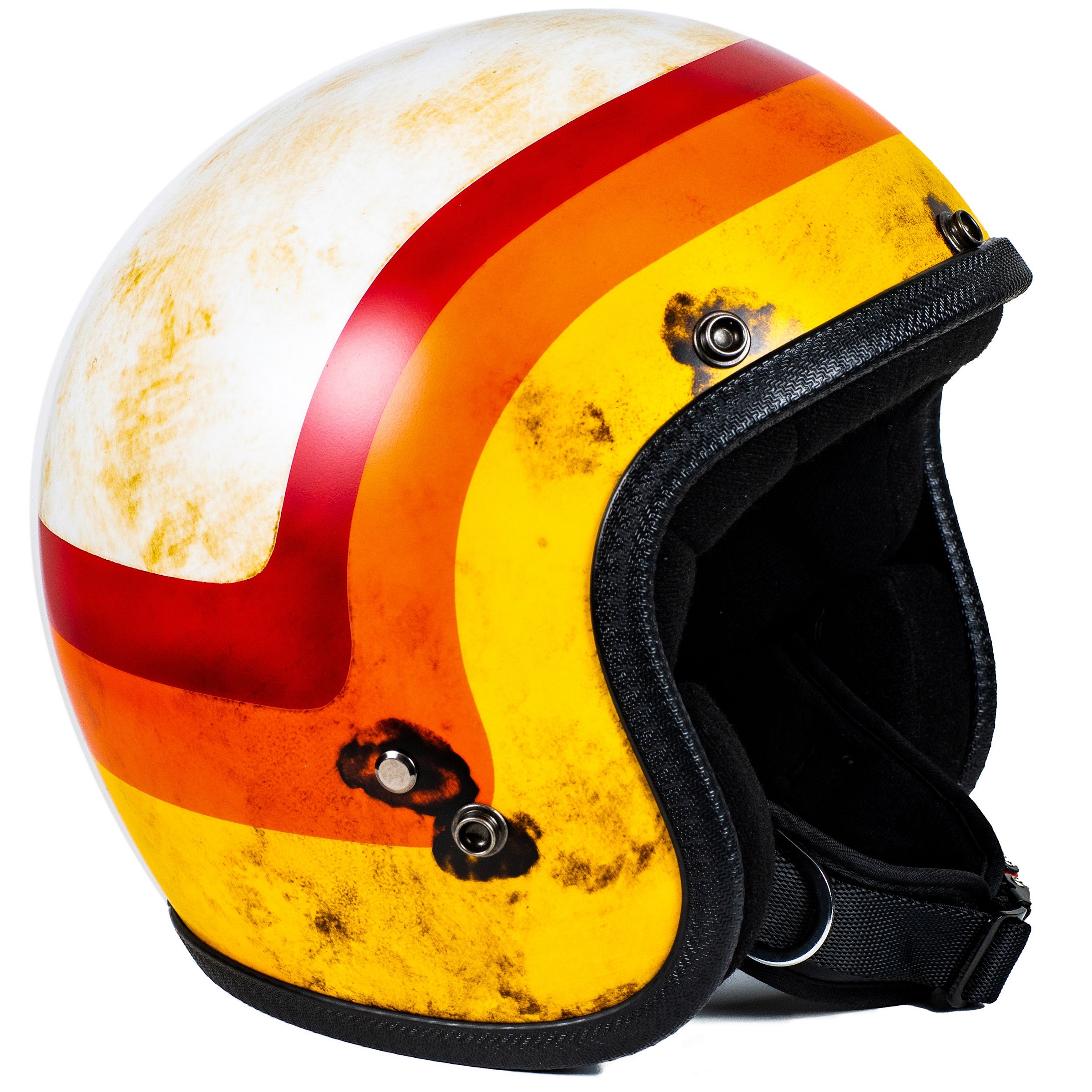 Helm 70'S Dirty 3 Bands, ivory/orange, Gr. L, 59-60 Jethelm
